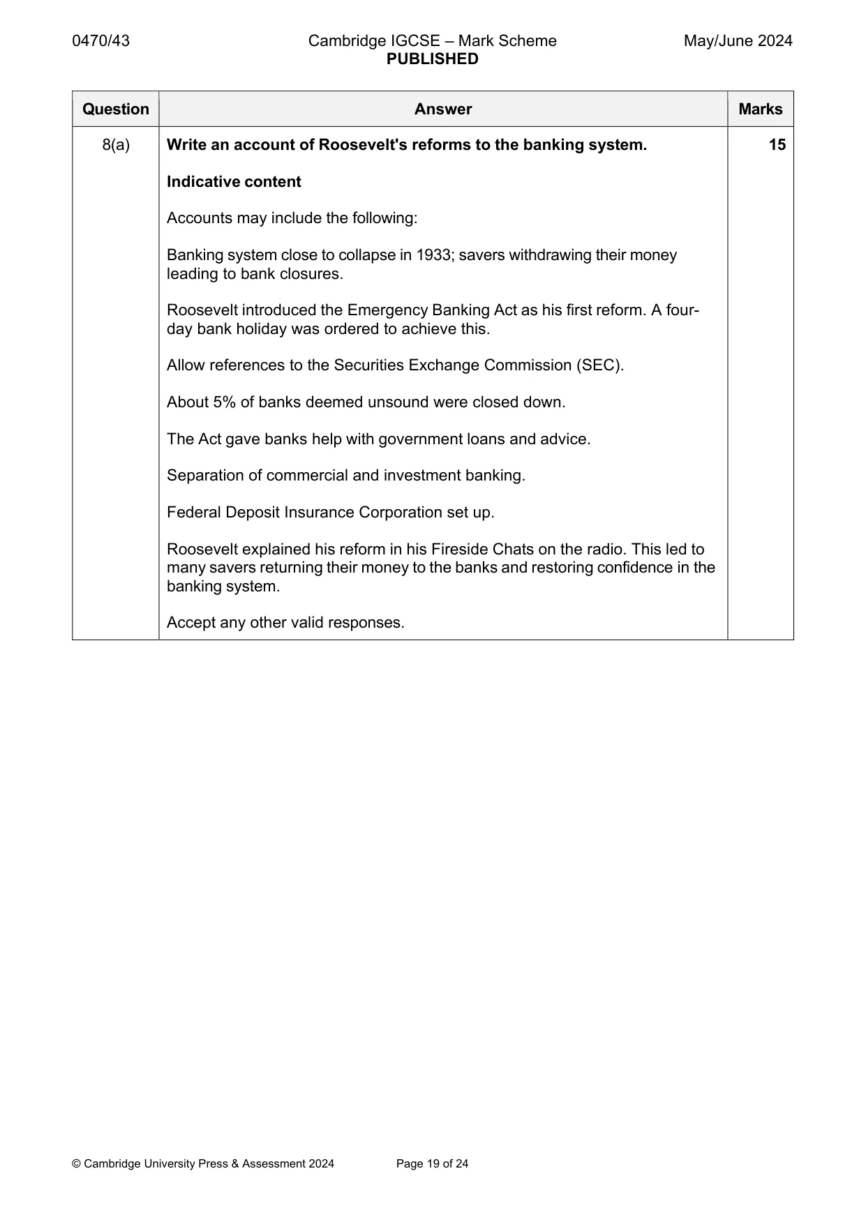 Mark scheme, page 19 of 24