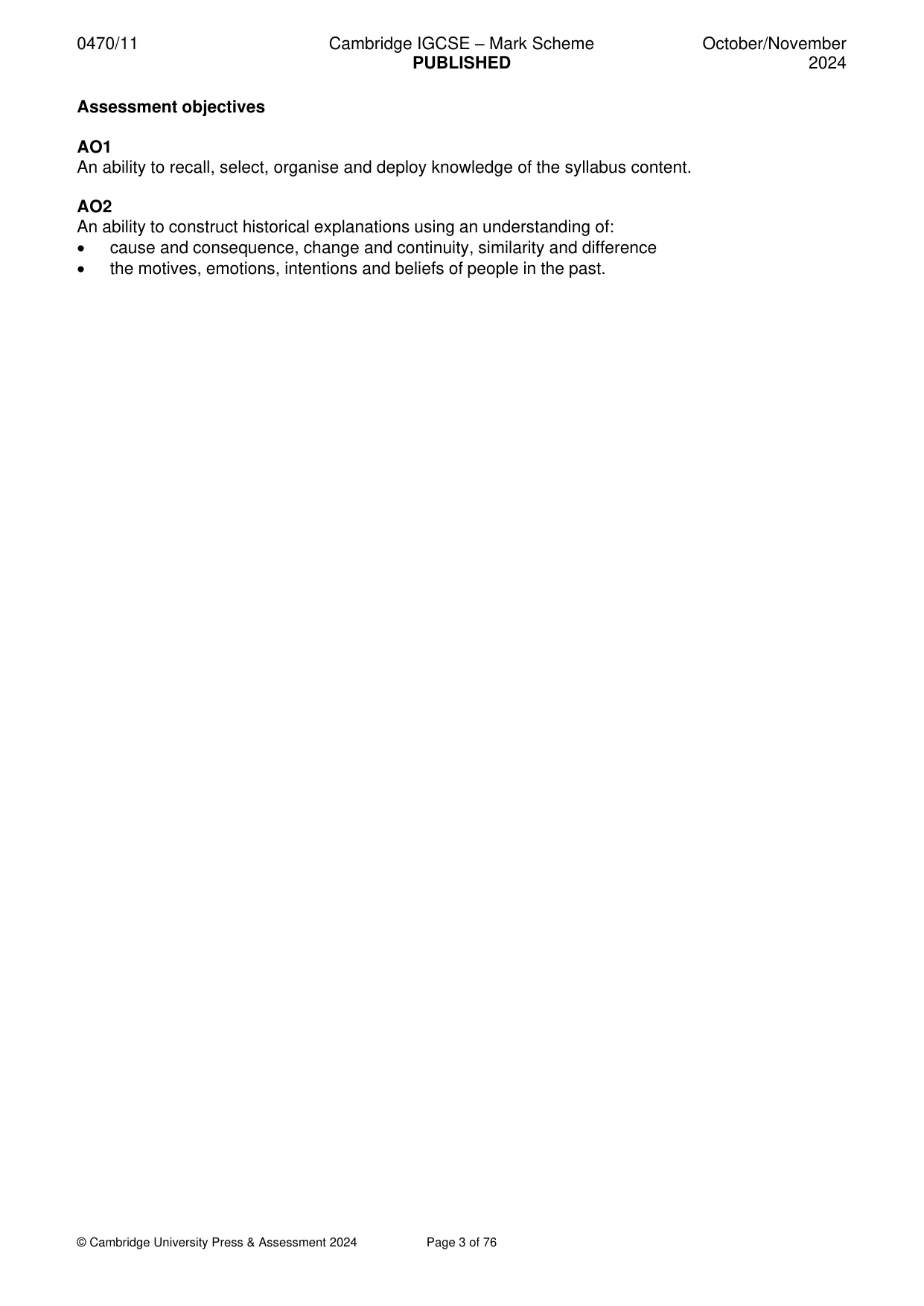 Mark scheme, page 3 of 76