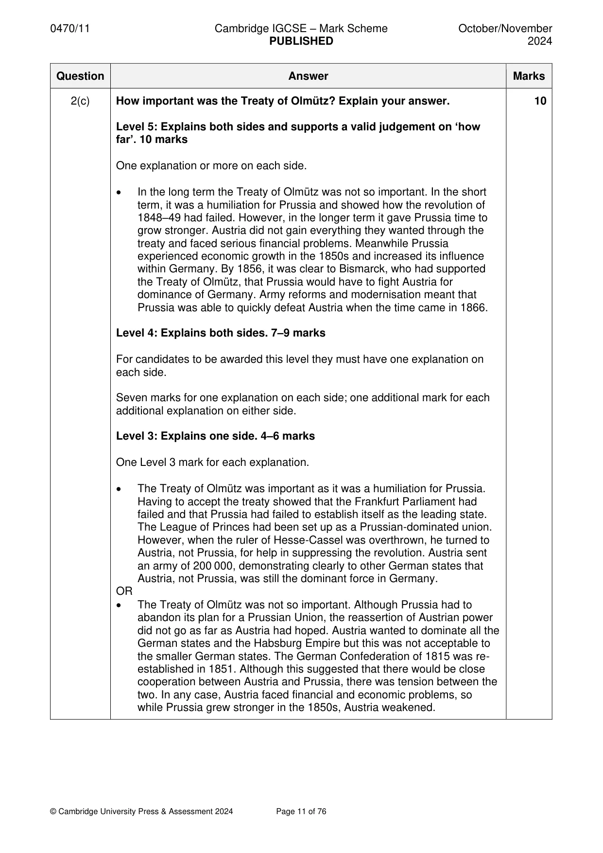 Mark scheme, page 11 of 76