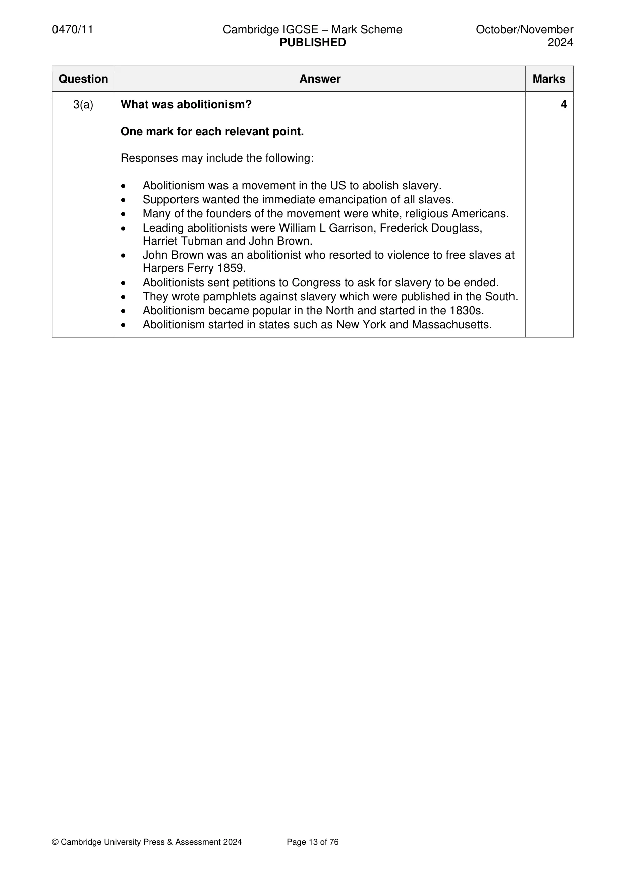 Mark scheme, page 13 of 76