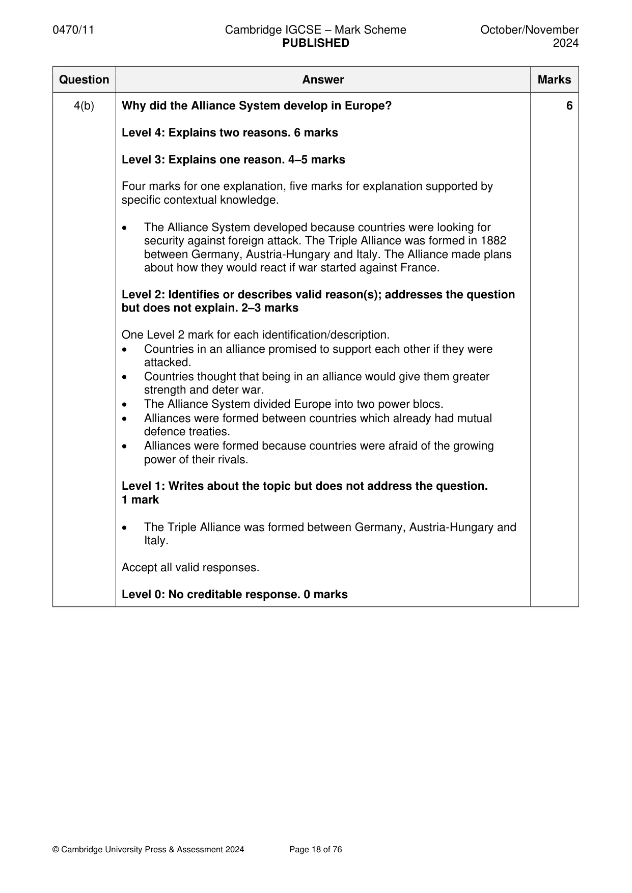 Mark scheme, page 18 of 76