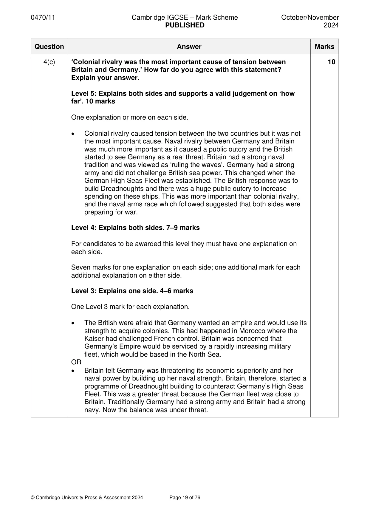 Mark scheme, page 19 of 76