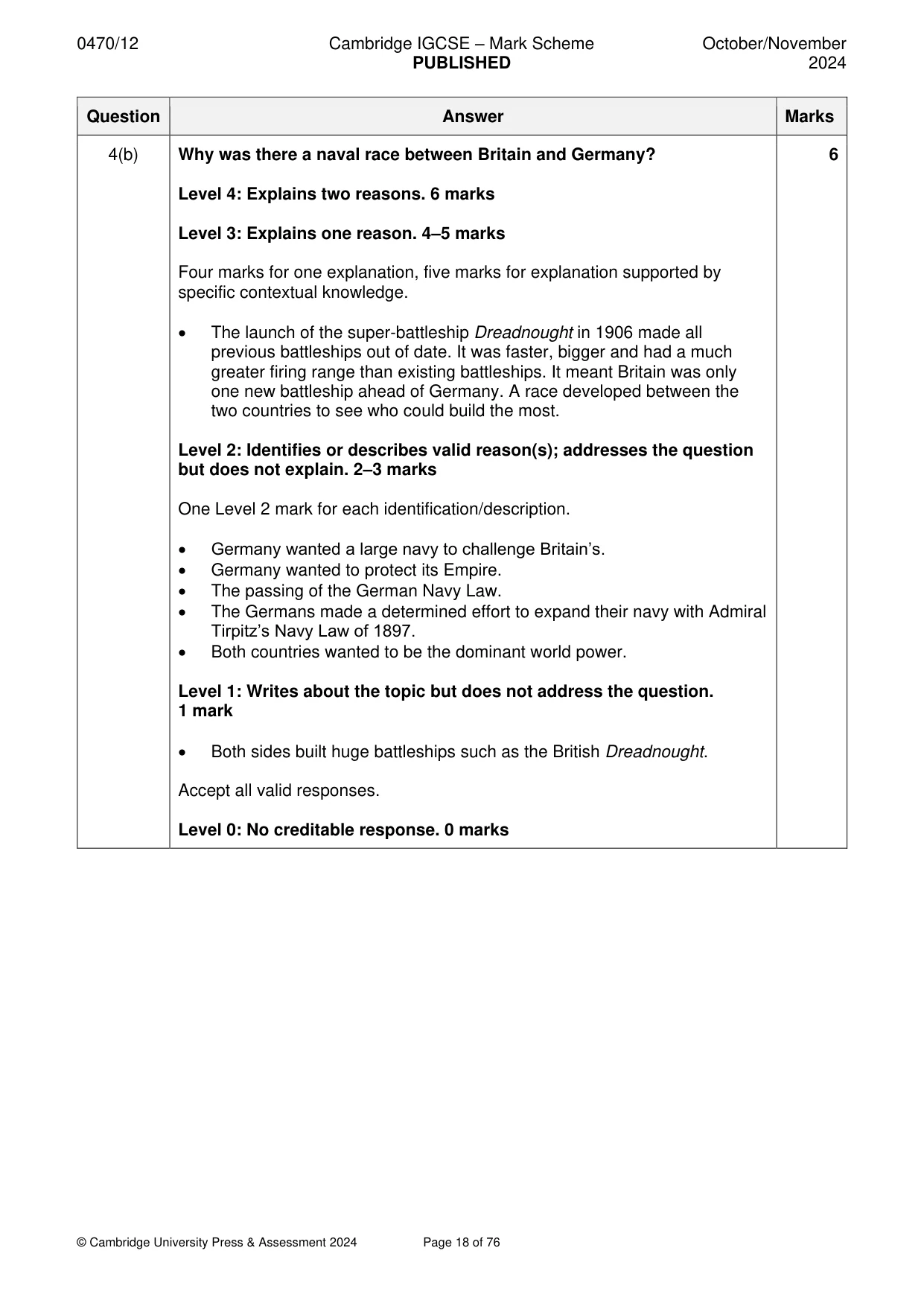 Mark scheme, page 18 of 76