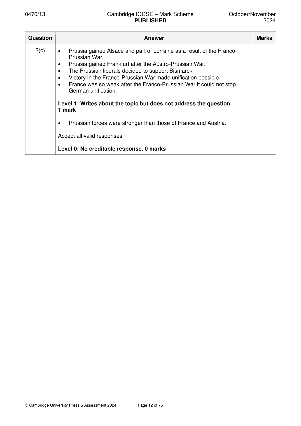 Mark scheme, page 12 of 76