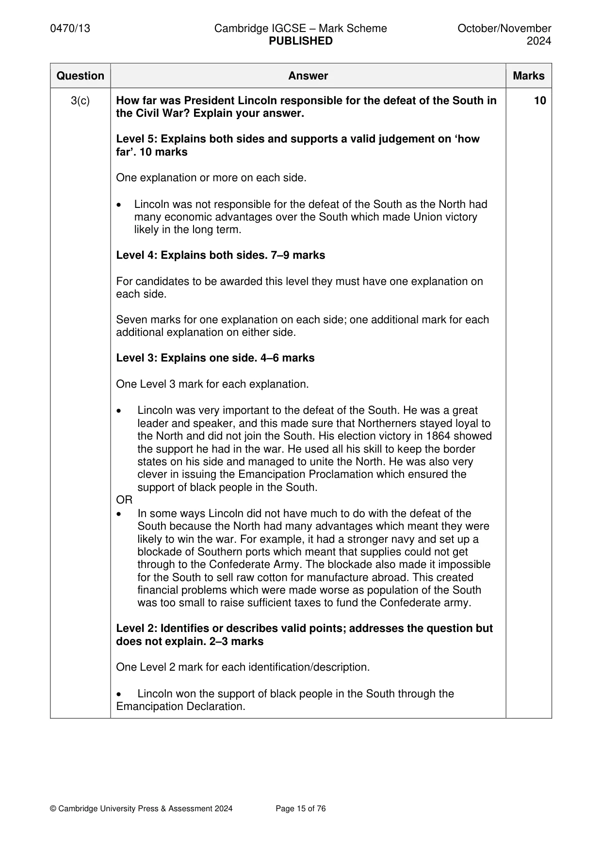 Mark scheme, page 15 of 76