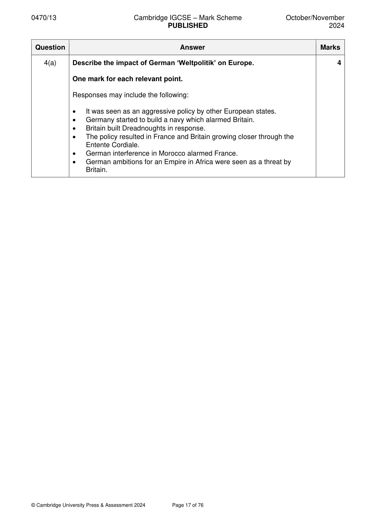Mark scheme, page 17 of 76
