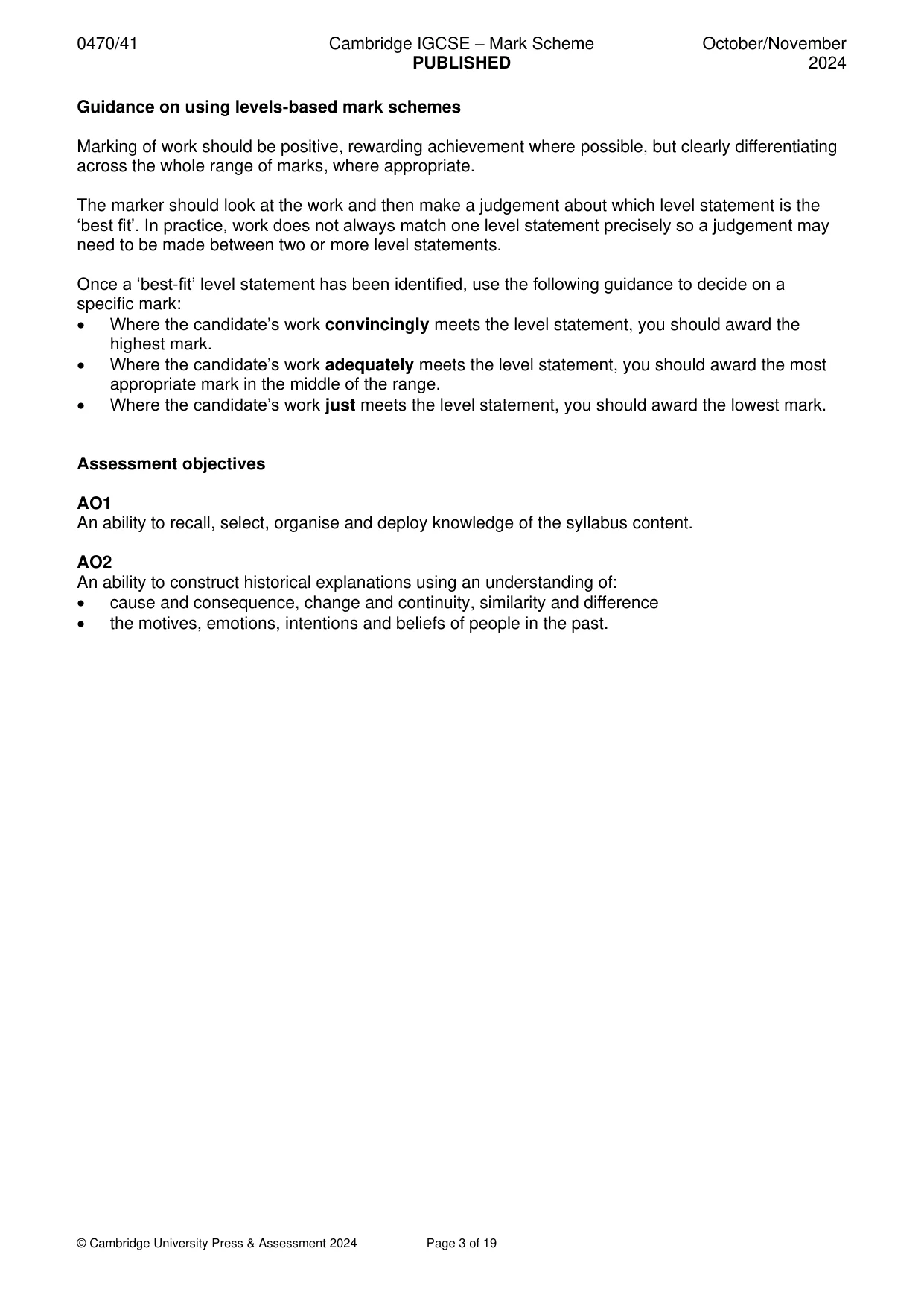 Mark scheme, page 3 of 19