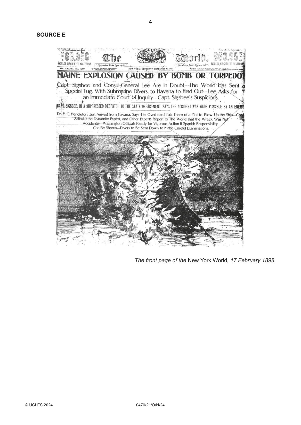 Cambridge IGCSE History 0470 2024 Oct/Nov Paper 2 · Variant 1 question paper, page 4 of 16