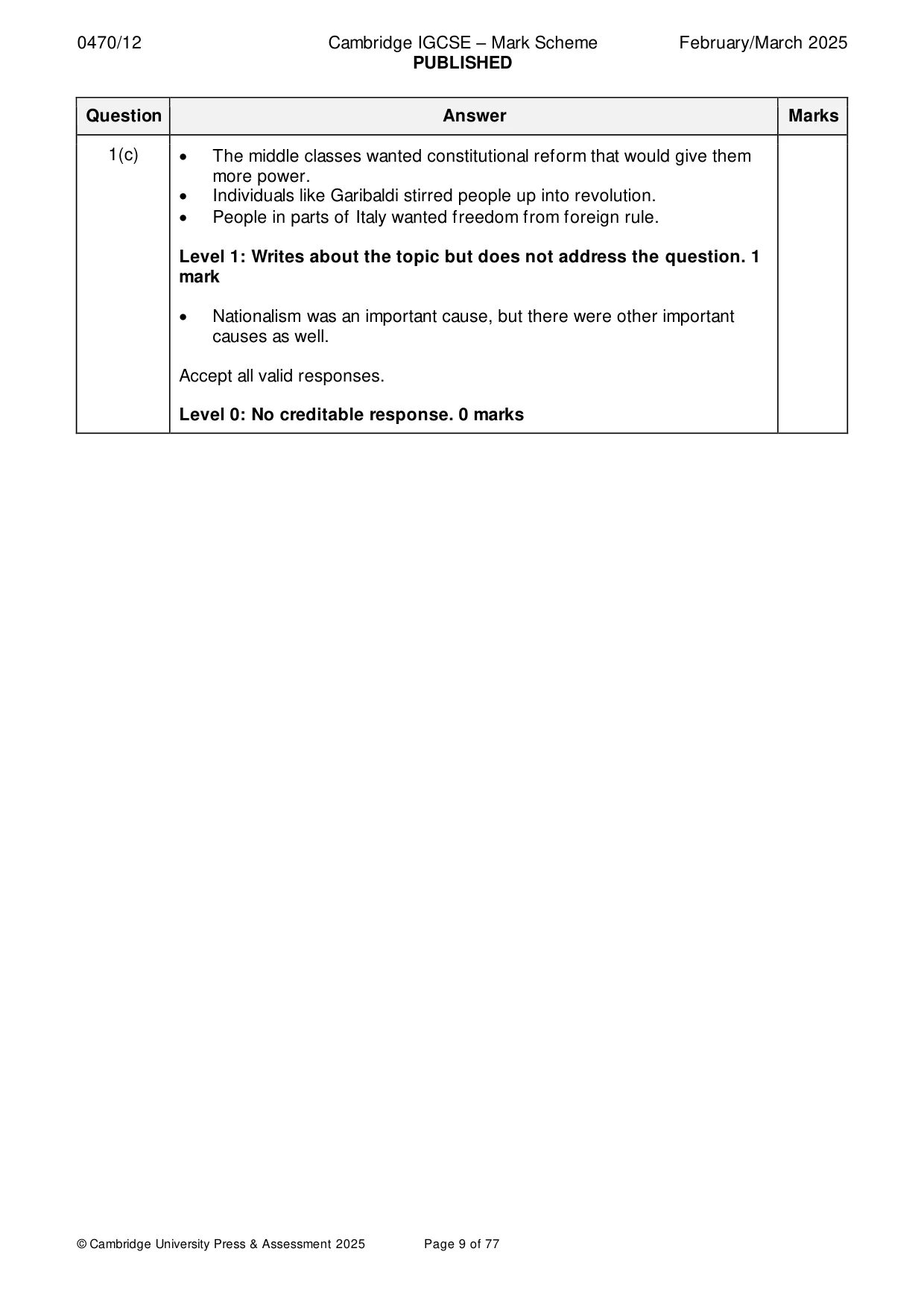 Mark scheme, page 9 of 77