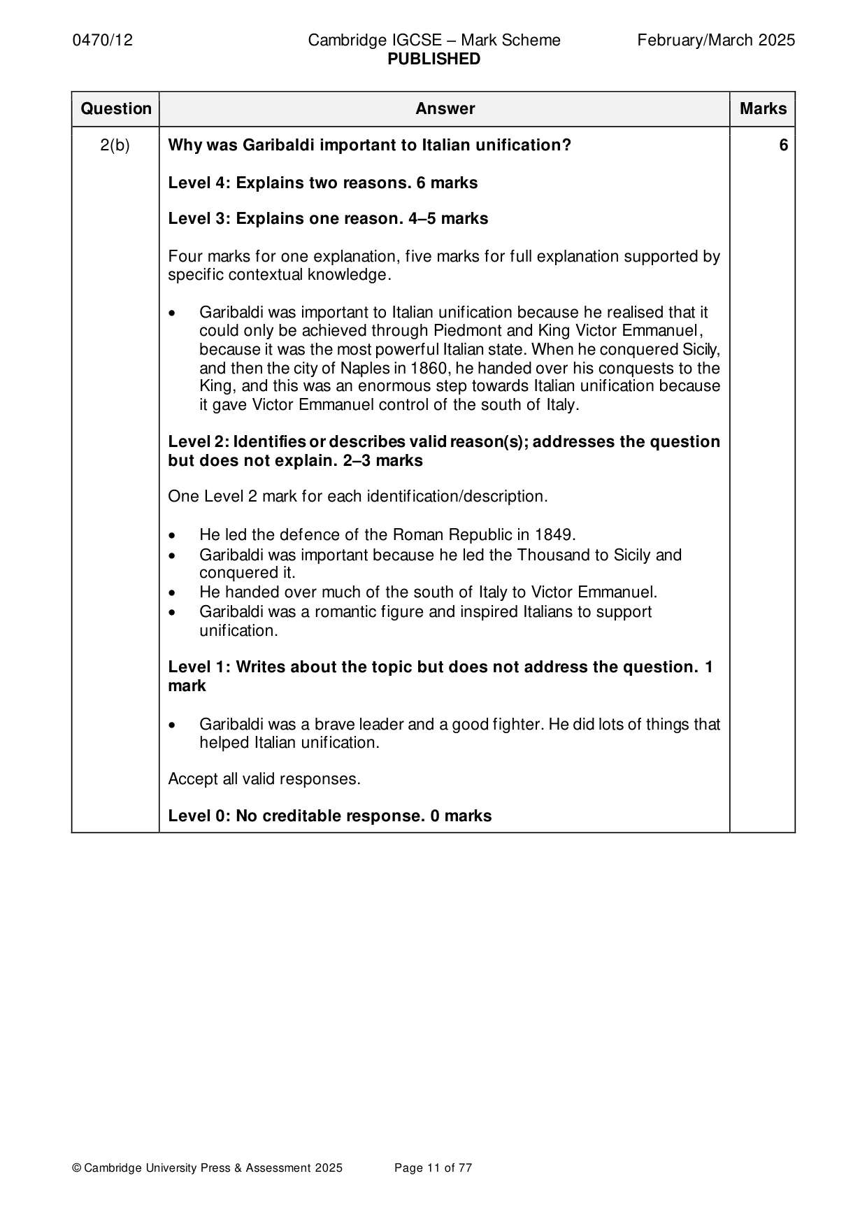 Mark scheme, page 11 of 77