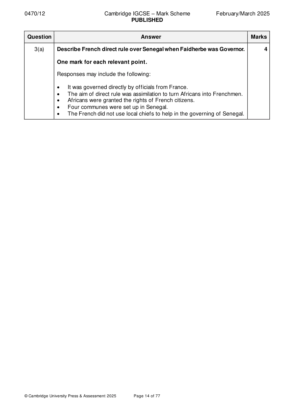 Mark scheme, page 14 of 77