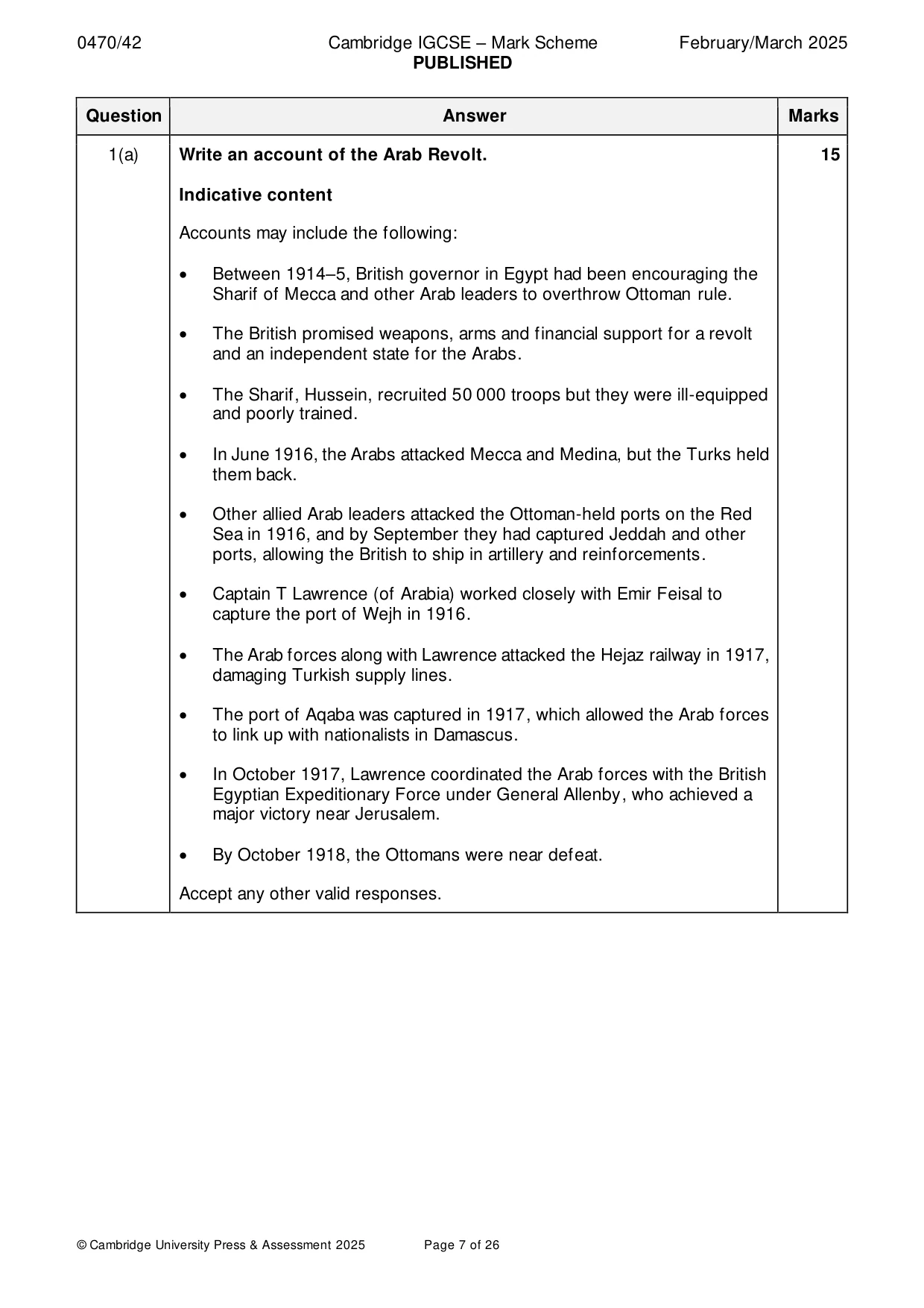 Mark scheme, page 7 of 26