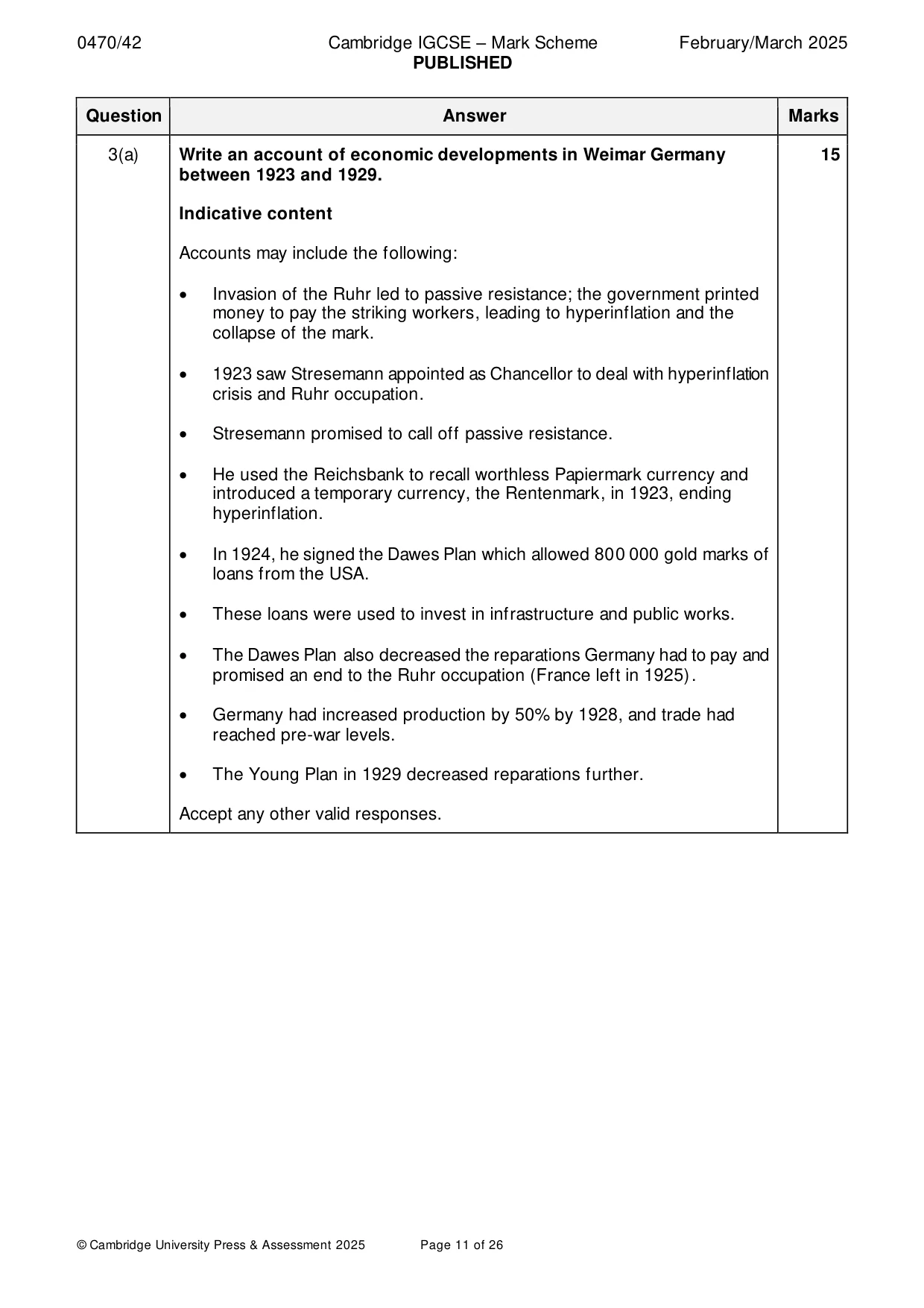 Mark scheme, page 11 of 26
