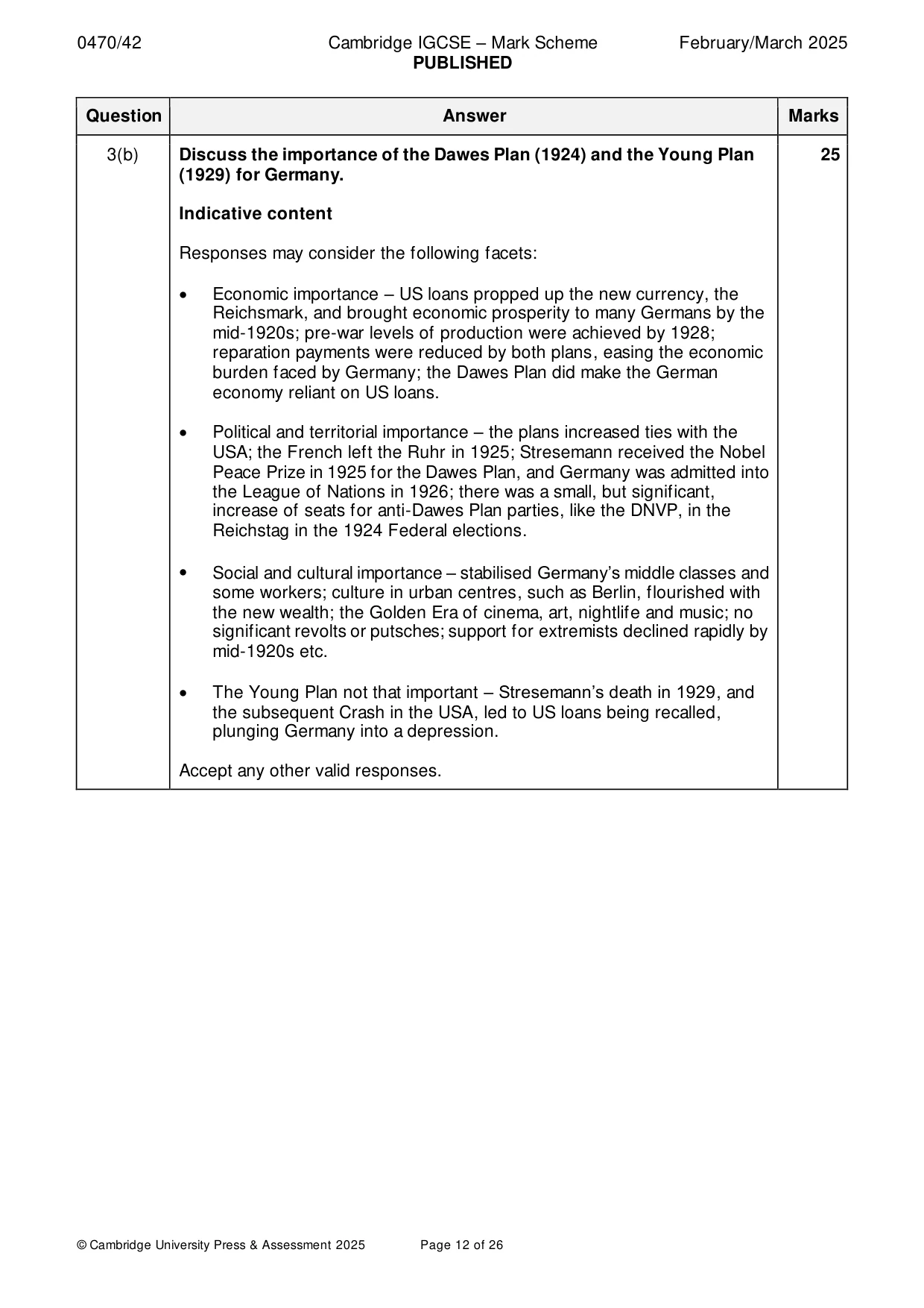 Mark scheme, page 12 of 26