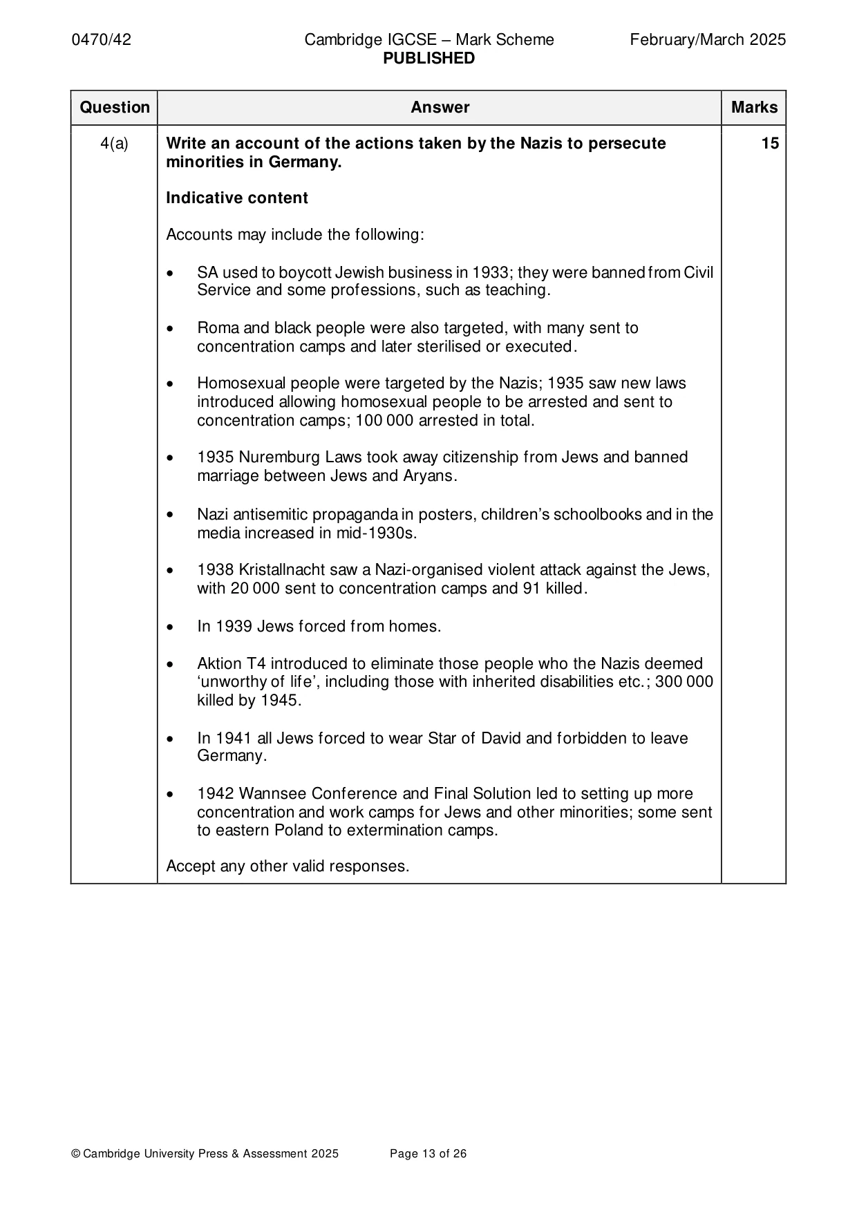 Mark scheme, page 13 of 26