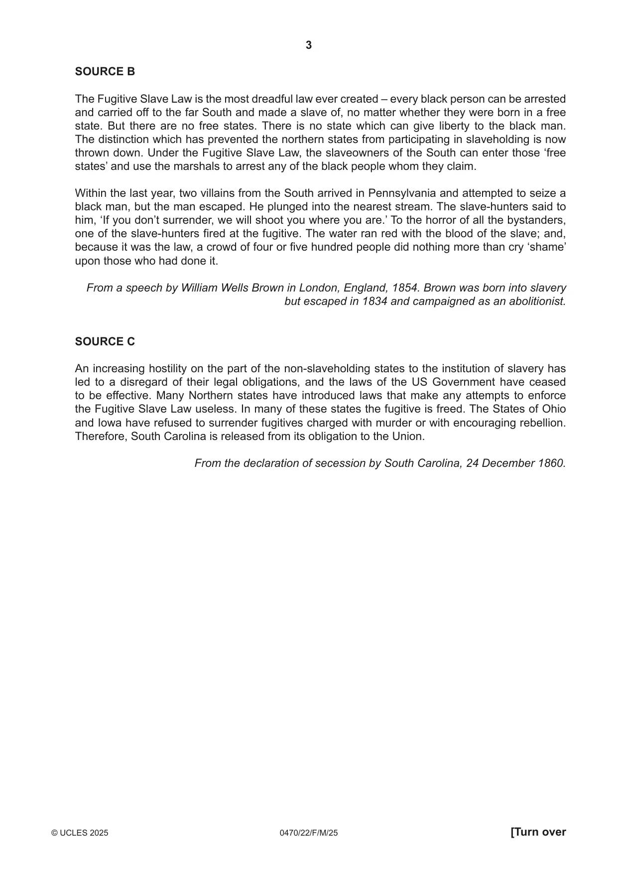 Cambridge IGCSE History 0470 2025 Feb/March Paper 2 · Variant 2 question paper, page 3 of 12