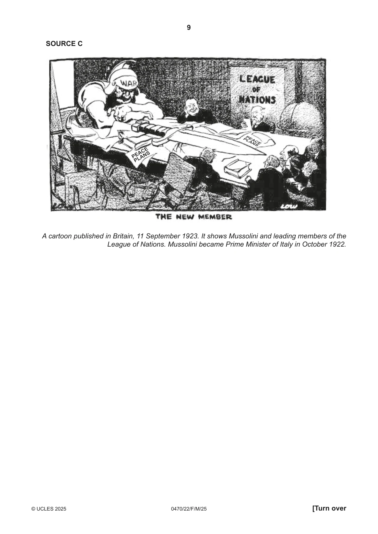 Cambridge IGCSE History 0470 2025 Feb/March Paper 2 · Variant 2 question paper, page 9 of 12
