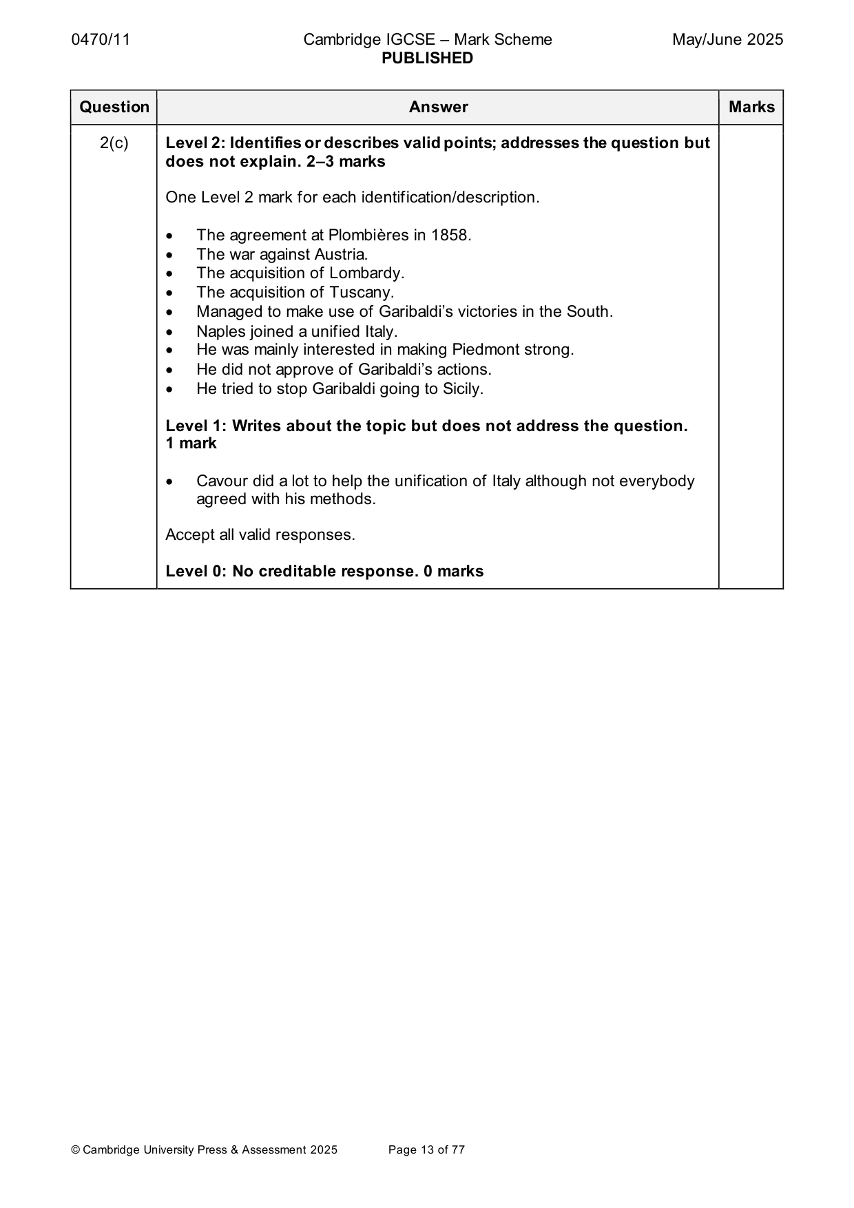 Mark scheme, page 13 of 77