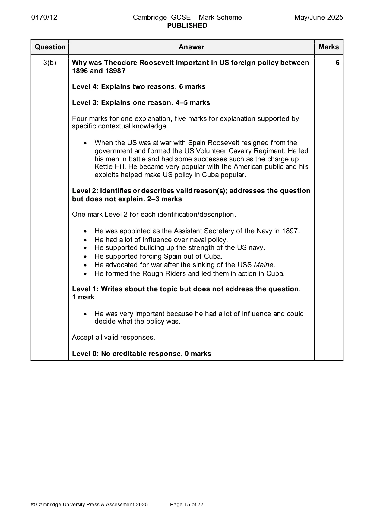 Mark scheme, page 15 of 77