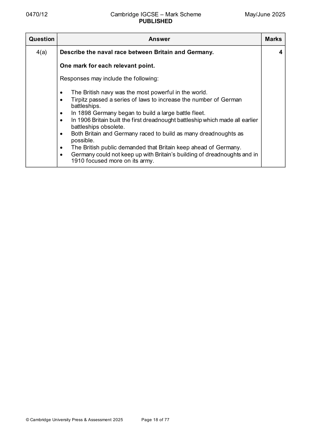 Mark scheme, page 18 of 77