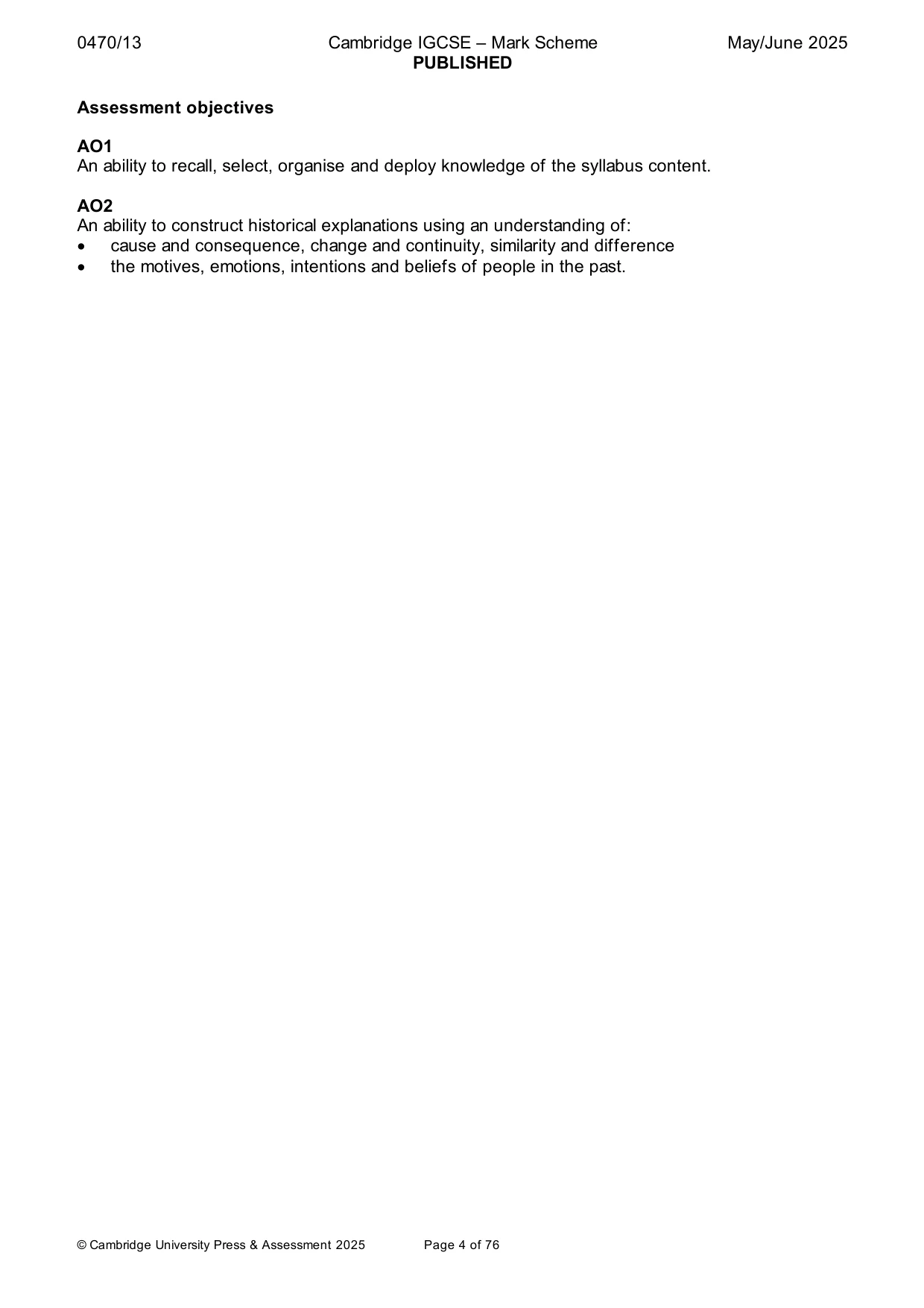Mark scheme, page 4 of 76