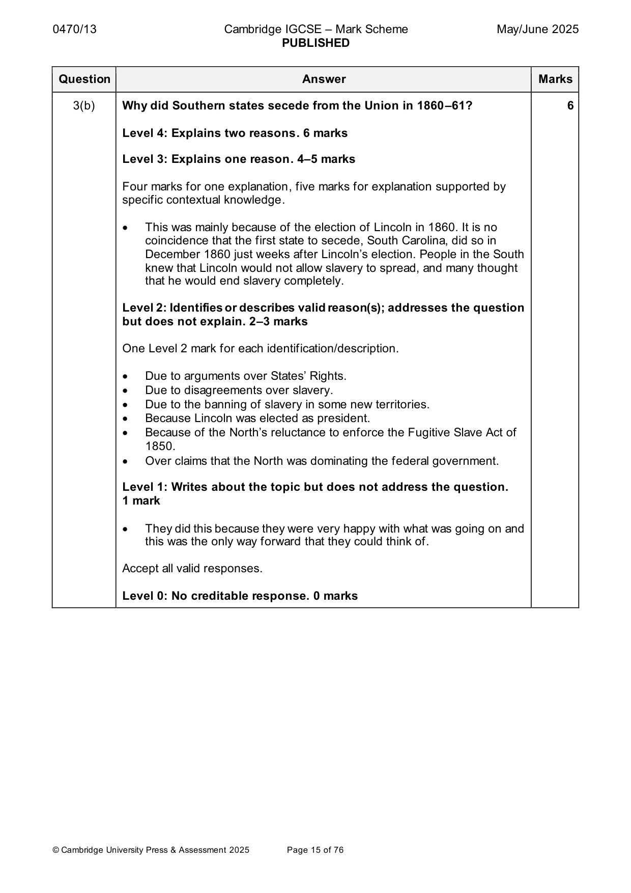 Mark scheme, page 15 of 76