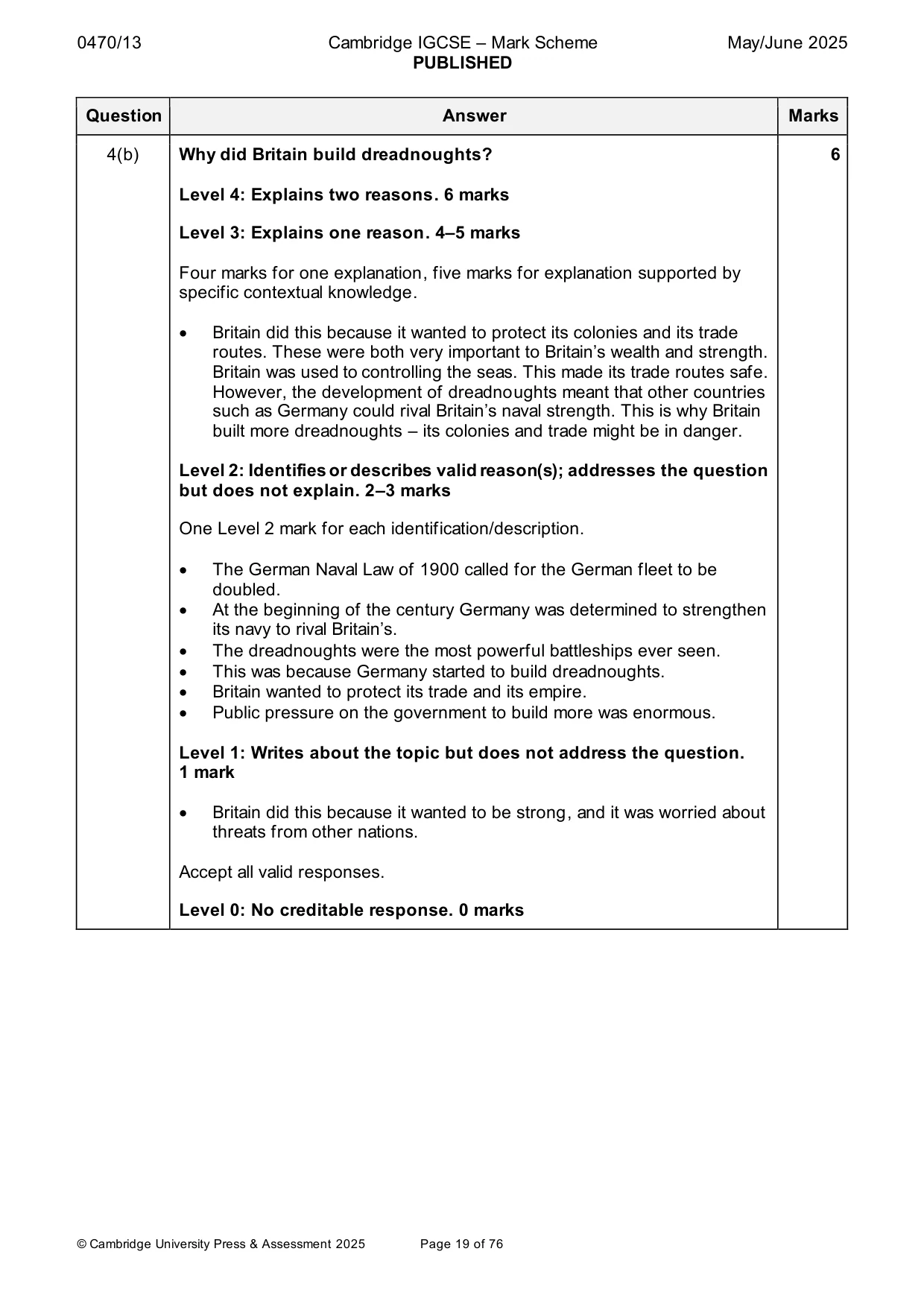 Mark scheme, page 19 of 76