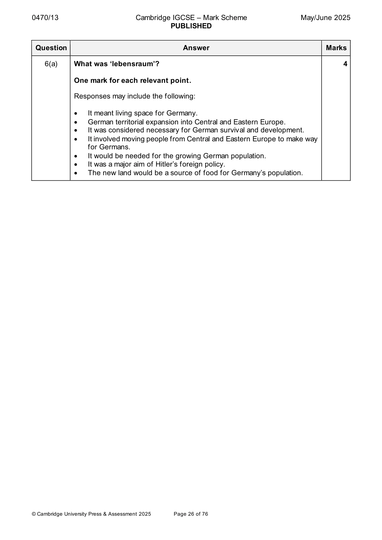 Mark scheme, page 26 of 76