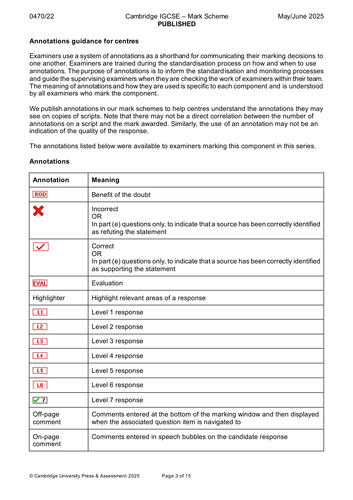 Mark scheme, page 3 of 15