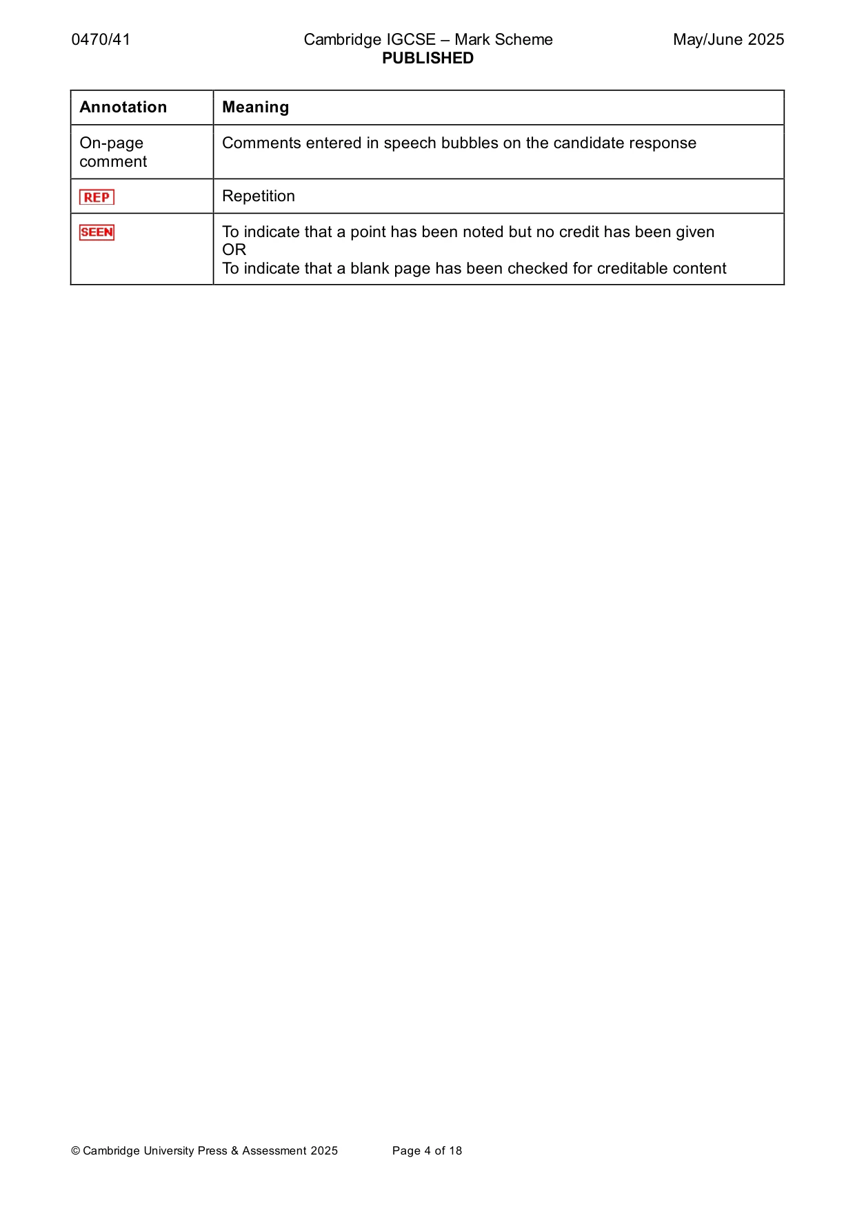 Mark scheme, page 4 of 18