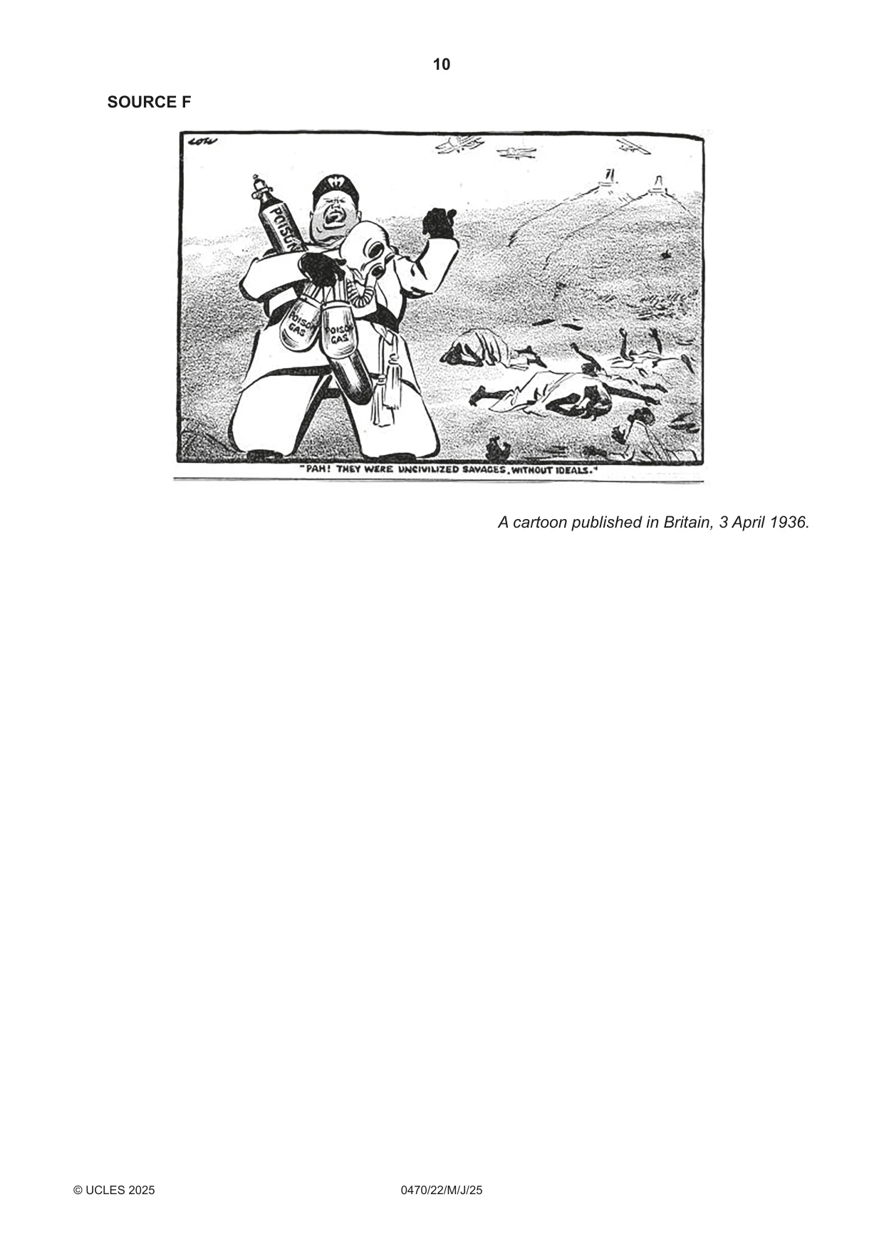Cambridge IGCSE History 0470 2025 May/June Paper 2 · Variant 2 question paper, page 10 of 12