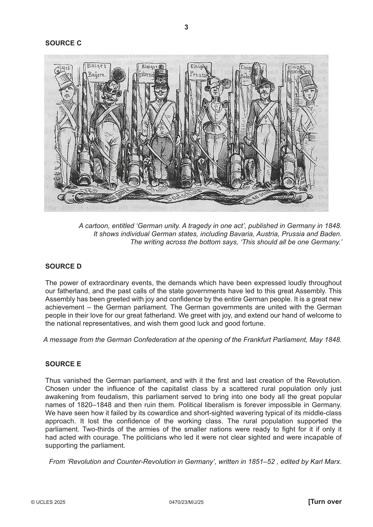 Cambridge IGCSE History 0470 2025 May/June Paper 2 · Variant 3 question paper, page 3 of 12