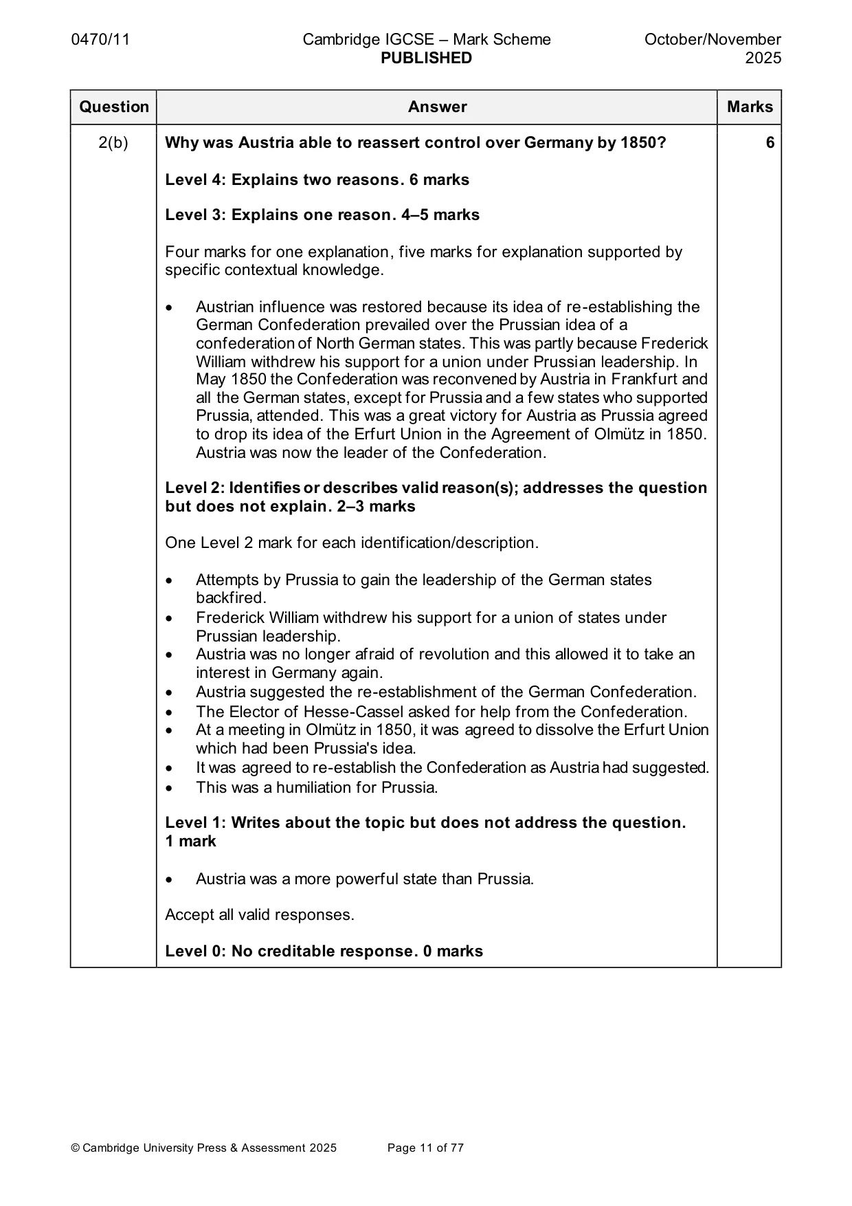Mark scheme, page 11 of 77