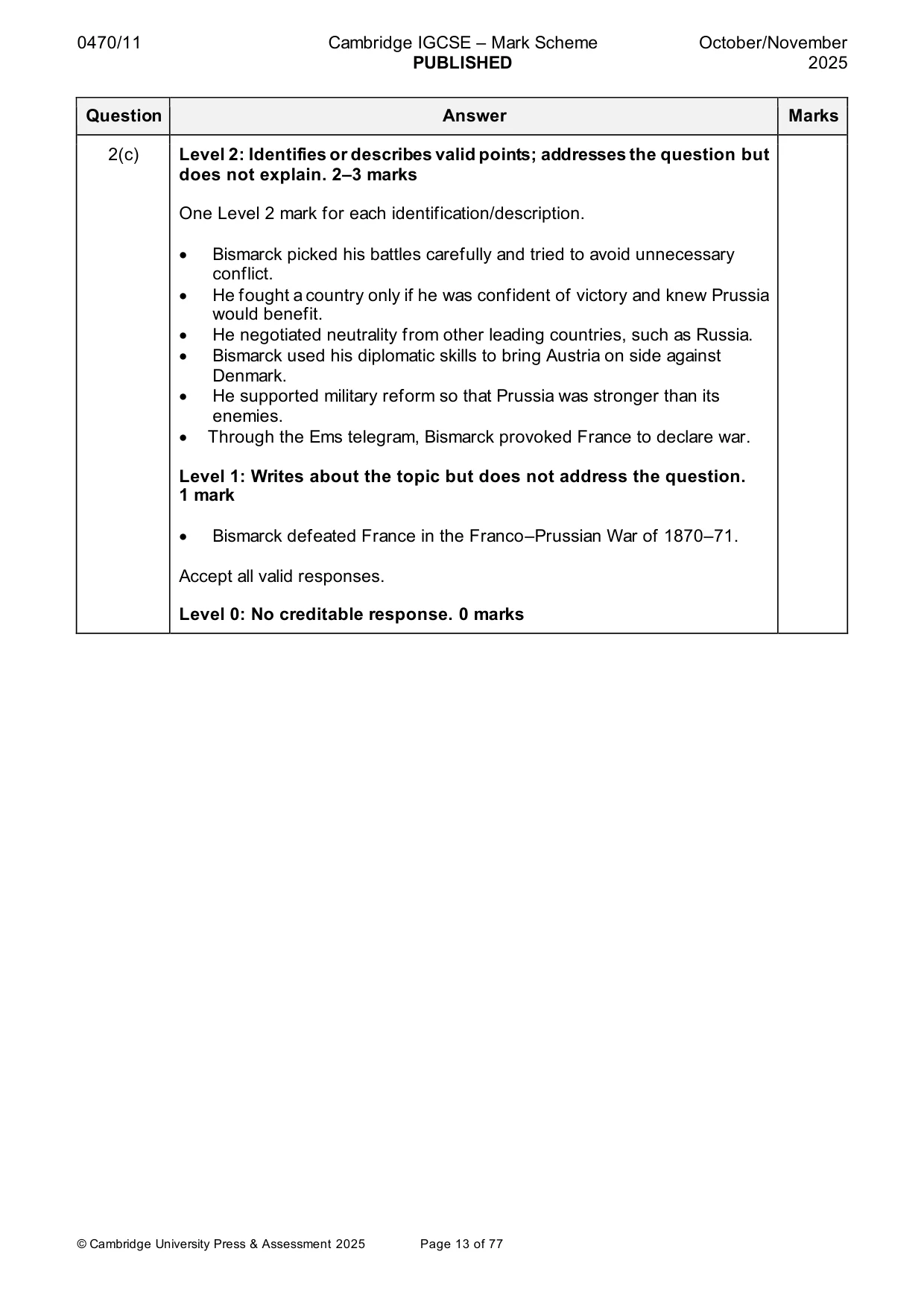 Mark scheme, page 13 of 77