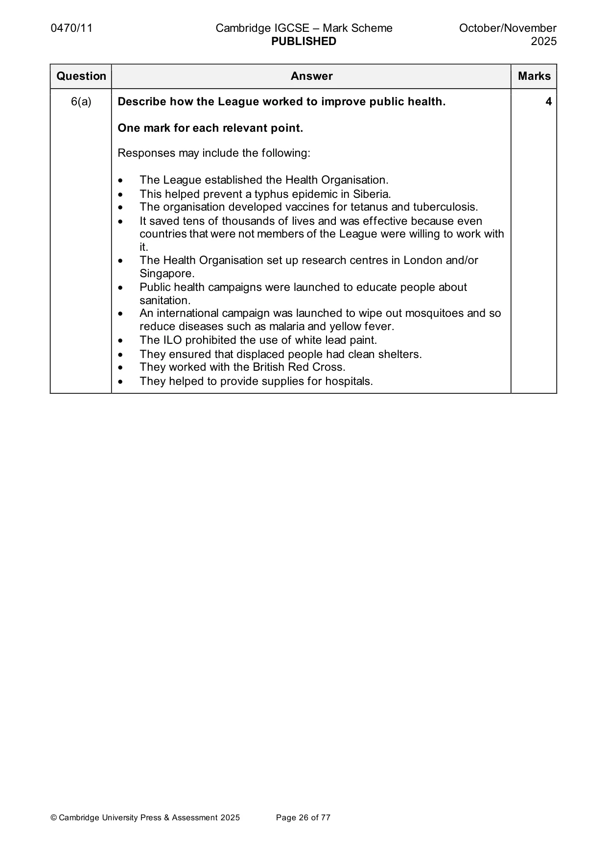 Mark scheme, page 26 of 77