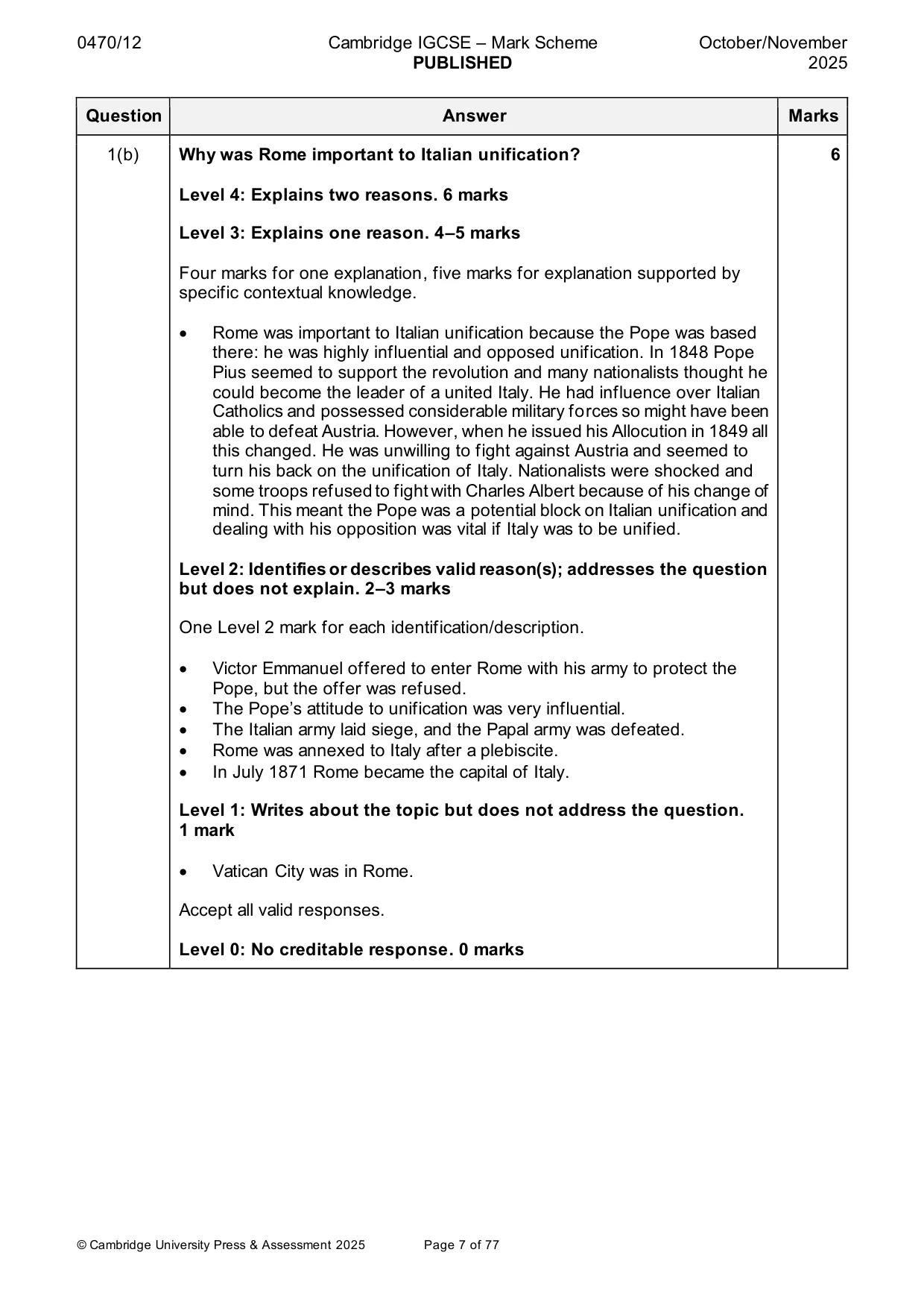 Mark scheme, page 7 of 77