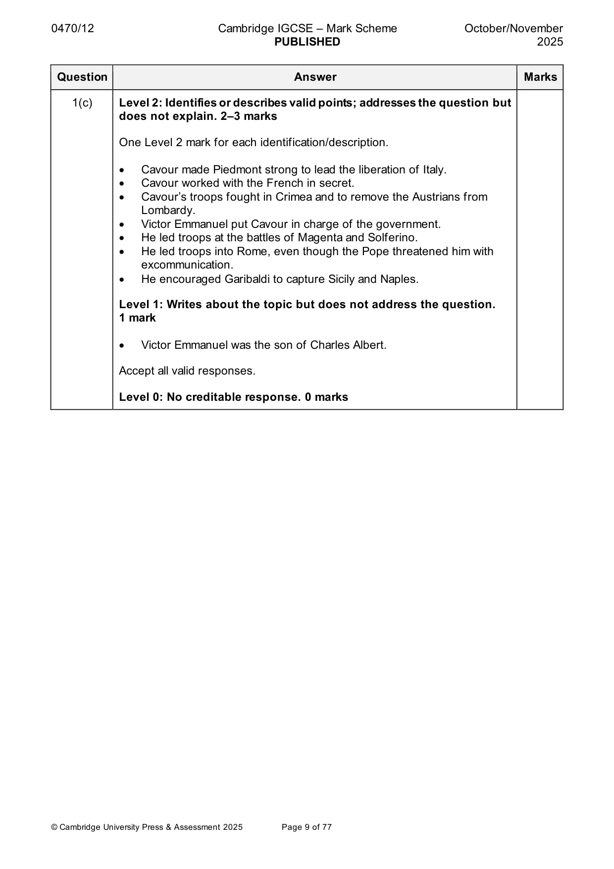 Mark scheme, page 9 of 77