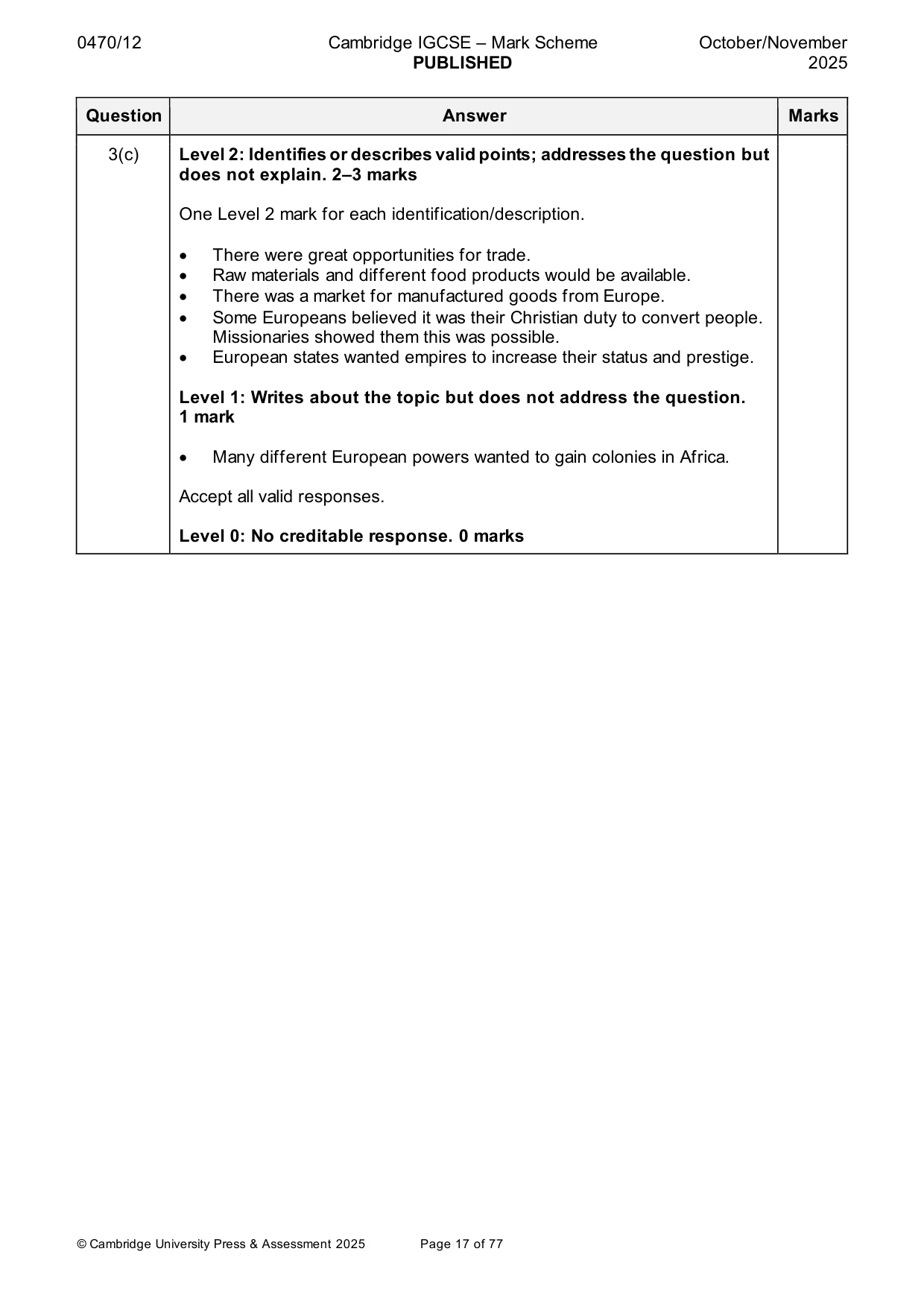 Mark scheme, page 17 of 77