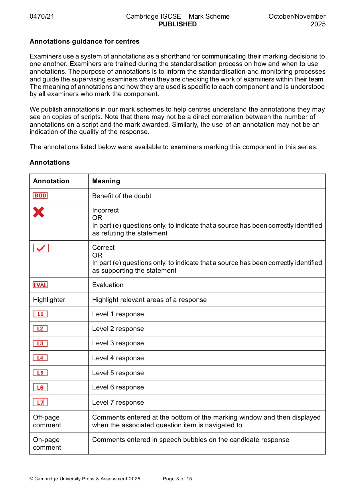 Mark scheme, page 3 of 15