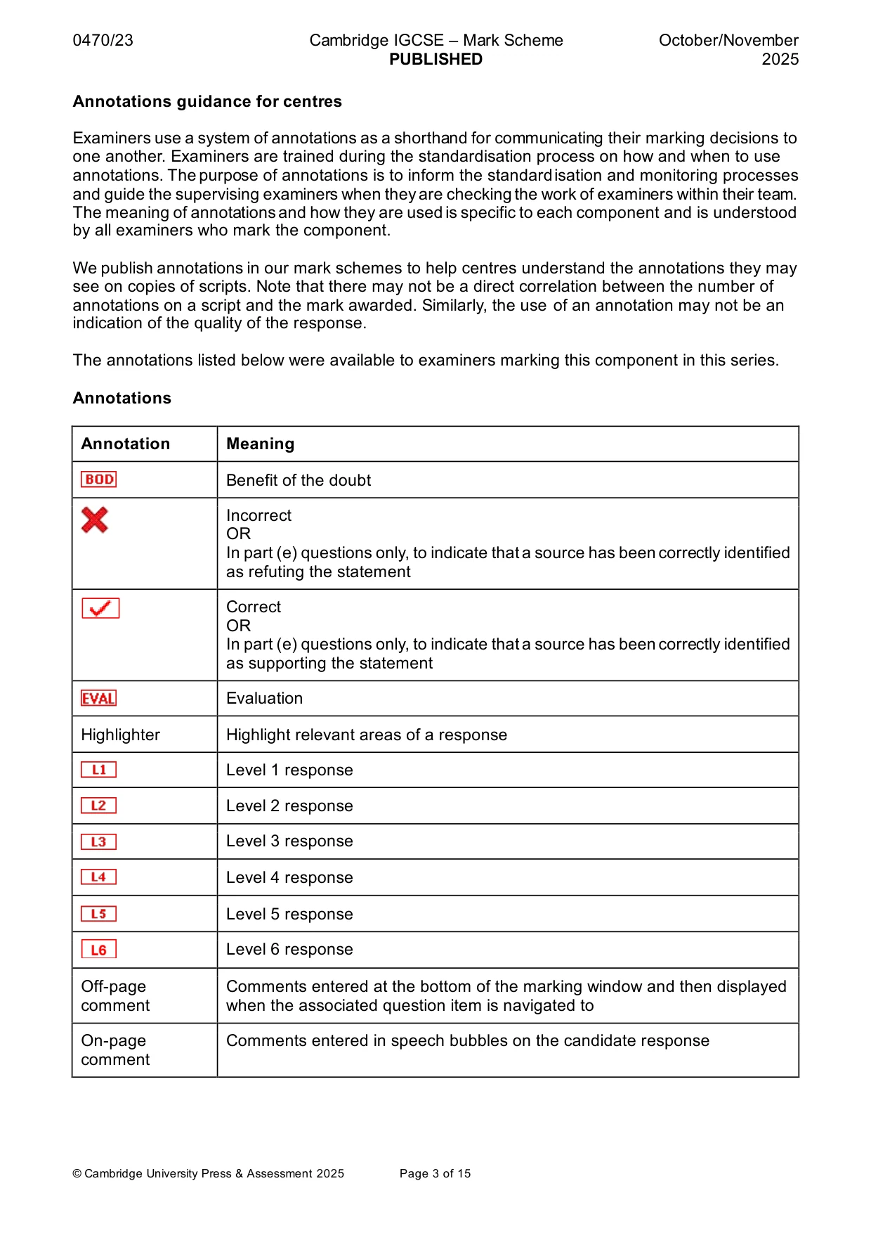 Mark scheme, page 3 of 15
