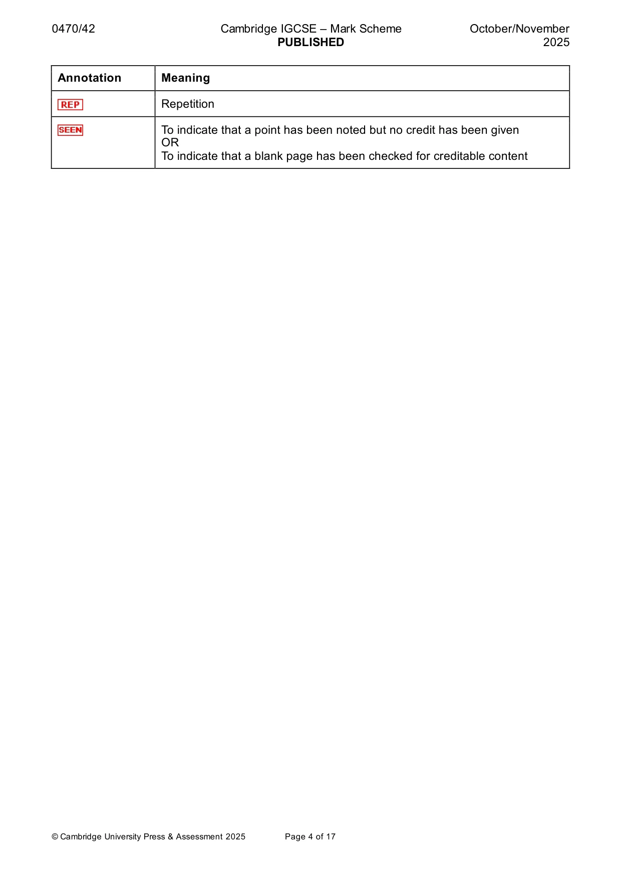 Mark scheme, page 4 of 17