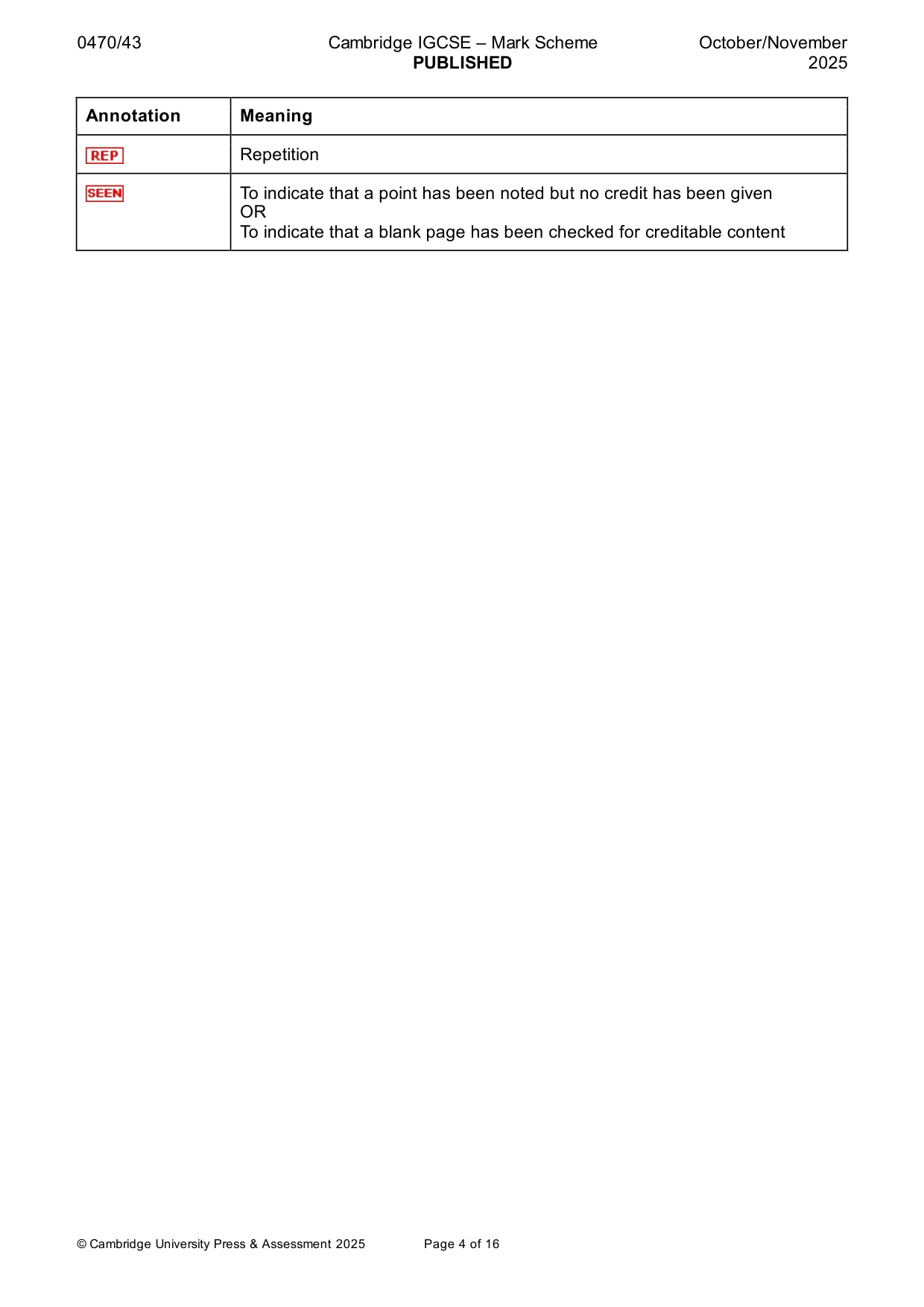 Mark scheme, page 4 of 16
