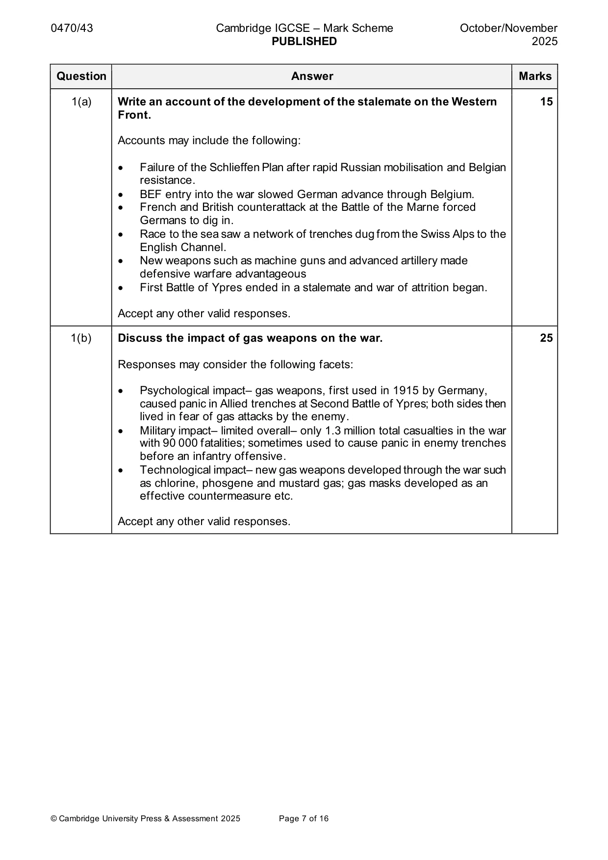 Mark scheme, page 7 of 16