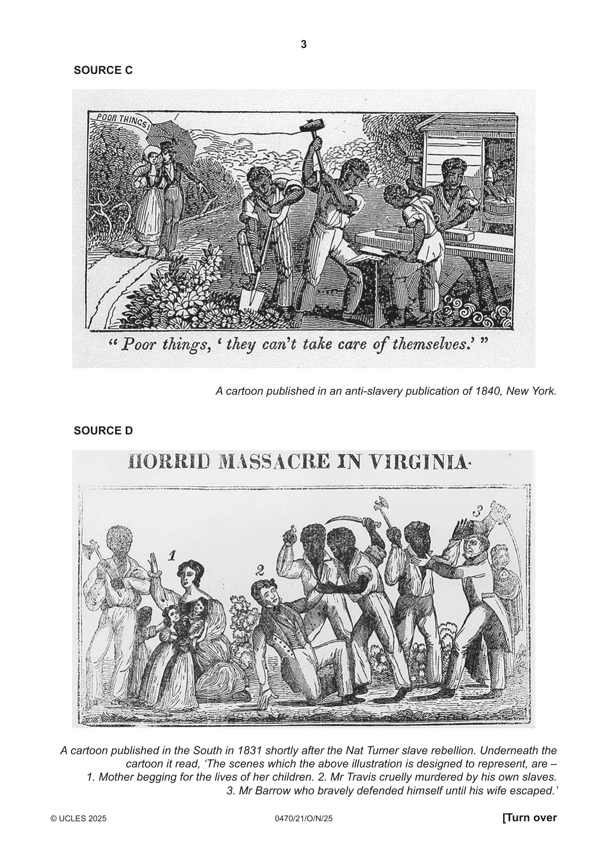 Cambridge IGCSE History 0470 2025 Oct/Nov Paper 2 · Variant 1 question paper, page 3 of 12