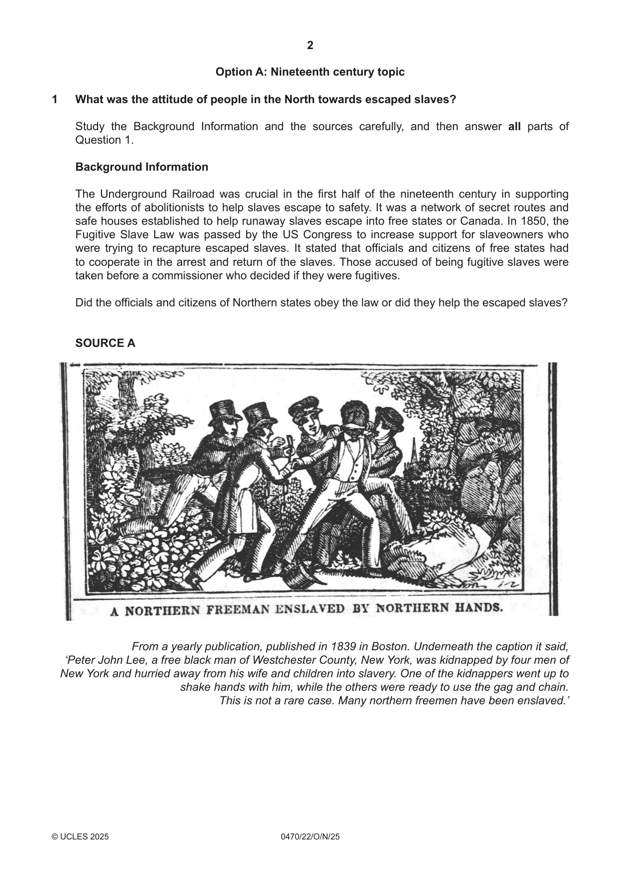 Cambridge IGCSE History 0470 2025 Oct/Nov Paper 2 · Variant 2 question paper, page 2 of 12
