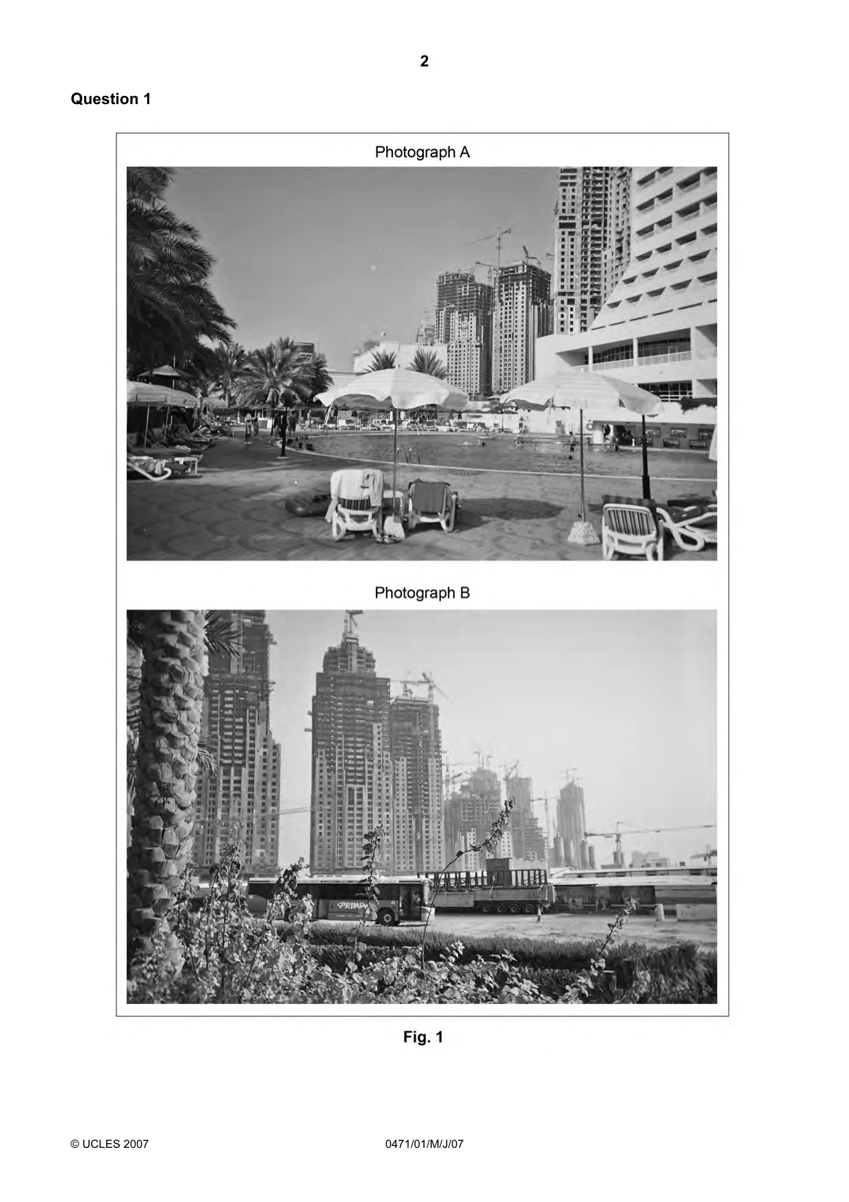 Cambridge IGCSE Travel and Tourism 0471 2007 May/June Paper 1 · Variant 1 question paper, page 2 of 16