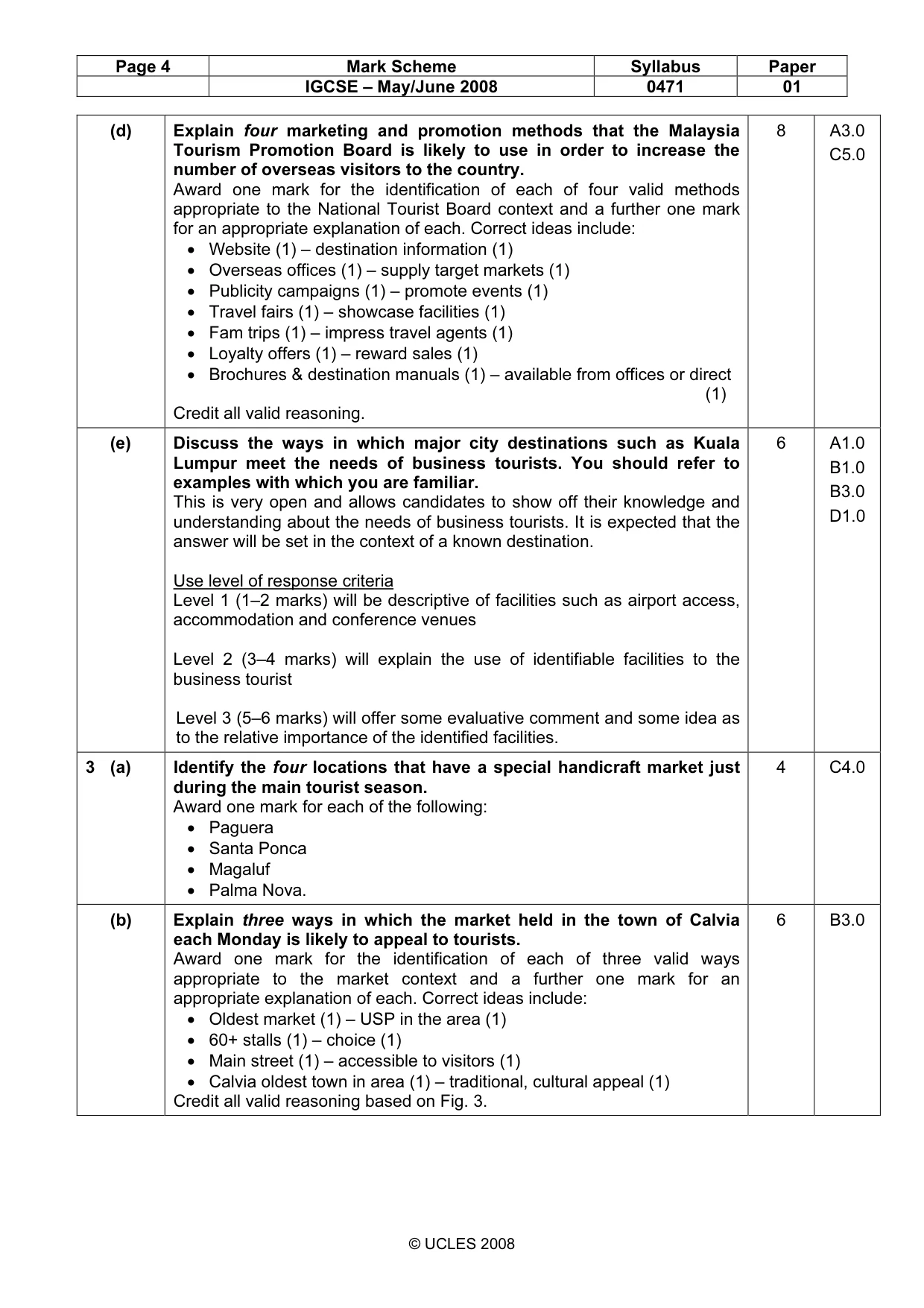 Mark scheme, page 4 of 6