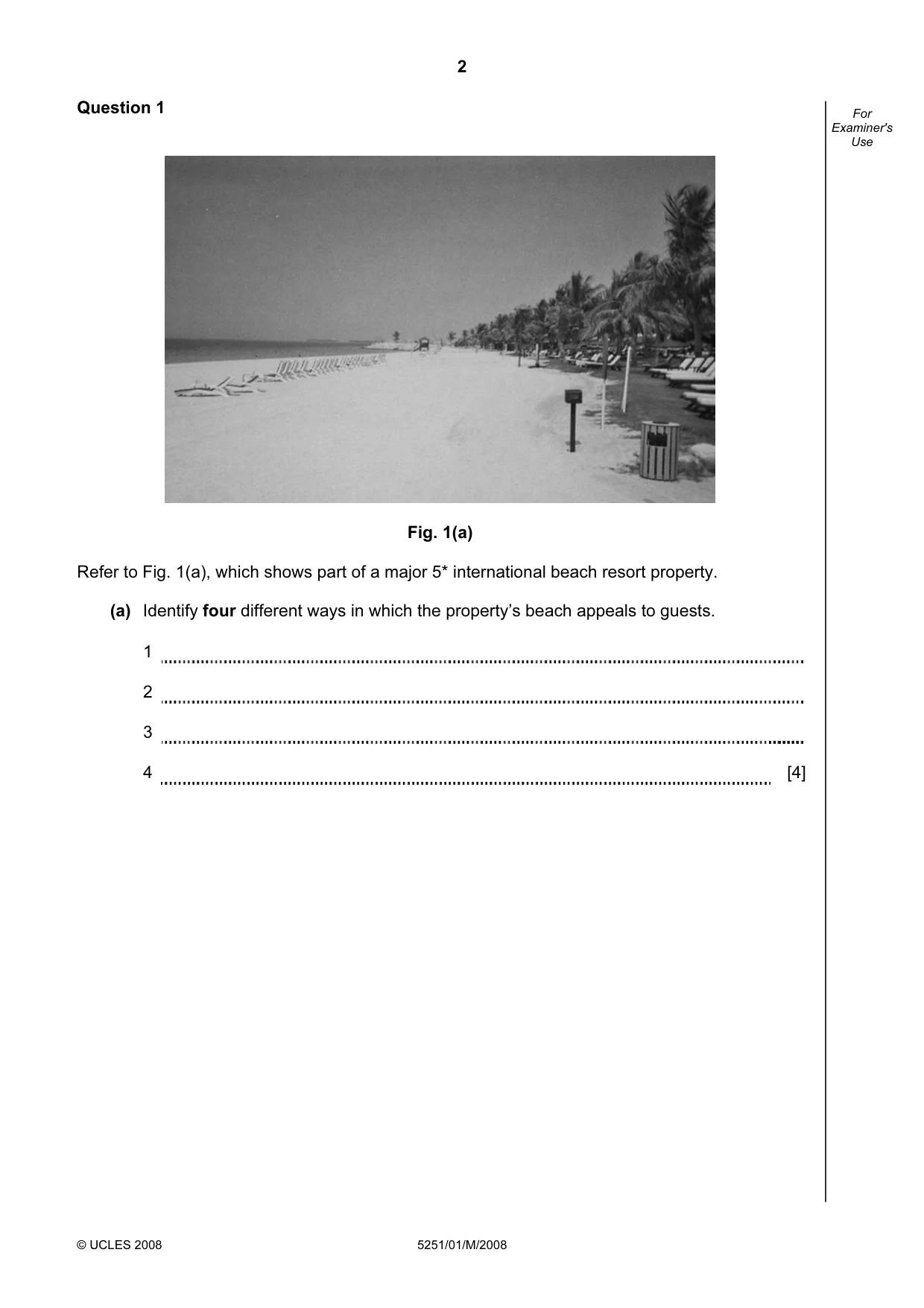 Cambridge IGCSE Travel and Tourism 0471 2008 May/June Paper 1 · Variant 1 question paper, page 2 of 20