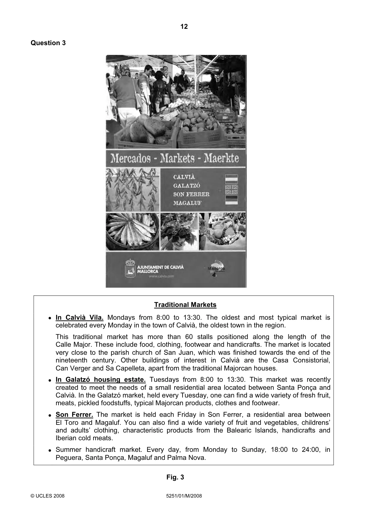 Cambridge IGCSE Travel and Tourism 0471 2008 May/June Paper 1 · Variant 1 question paper, page 12 of 20