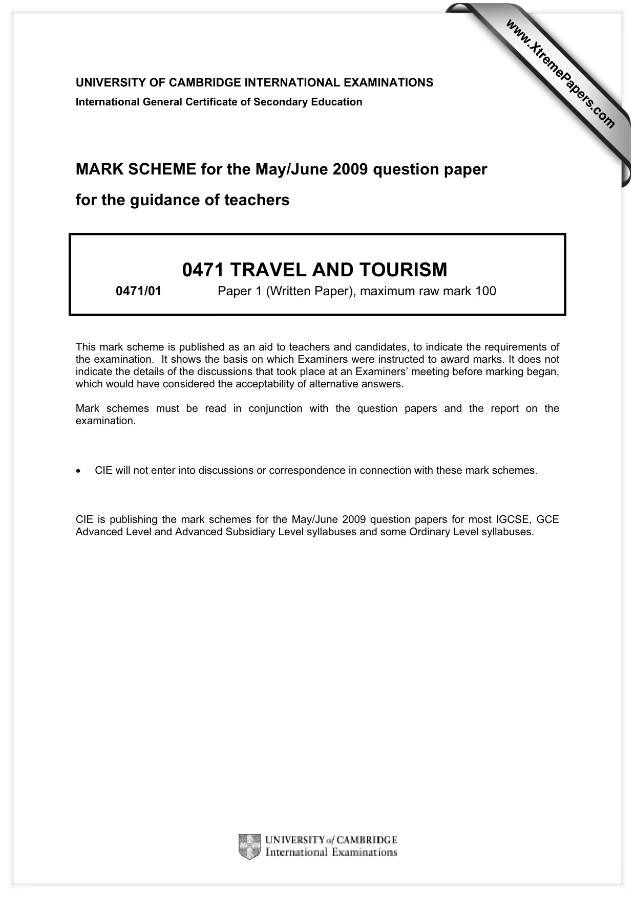 Mark scheme, page 1 of 8